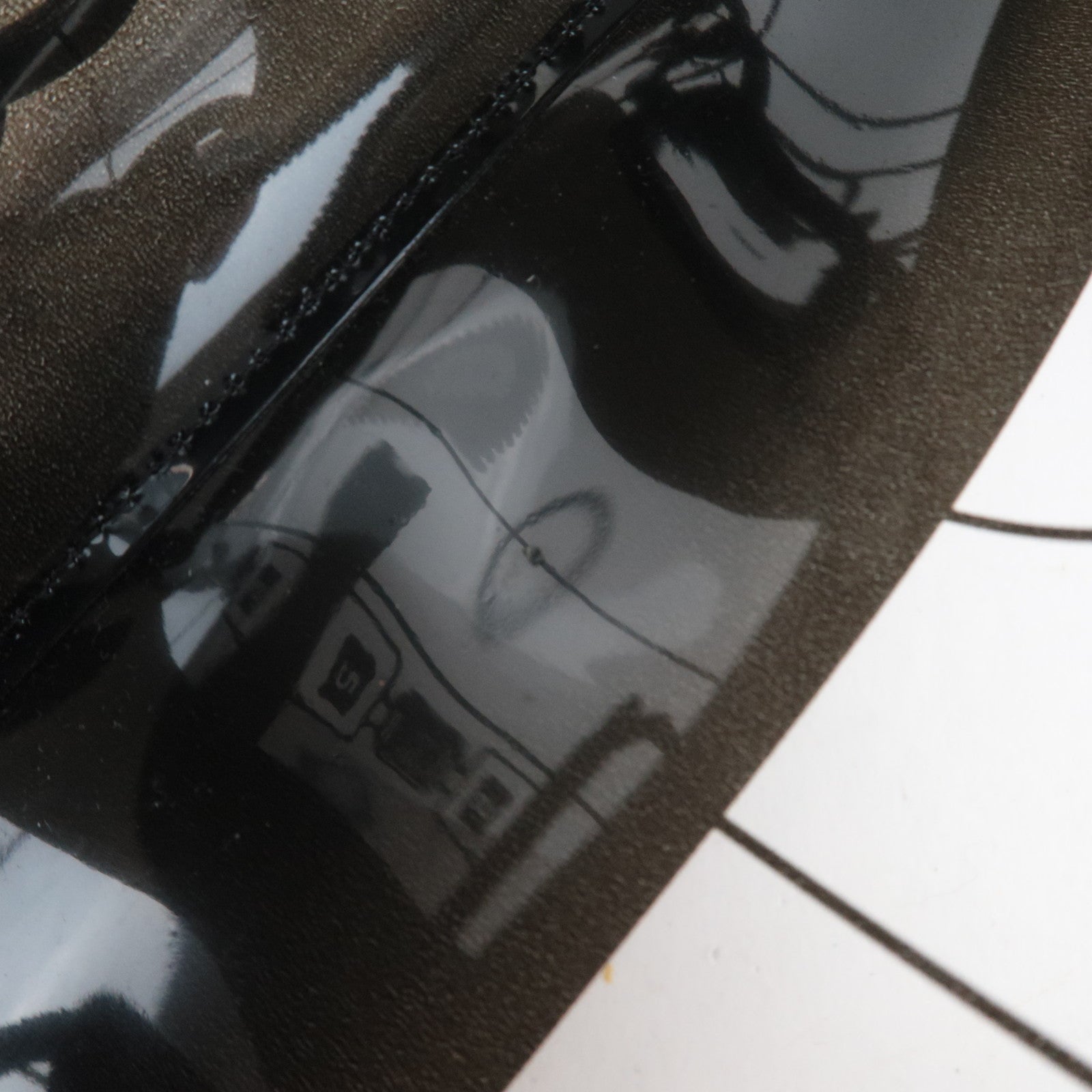 CHANEL Window Line Clear Shoulder Bag Black
