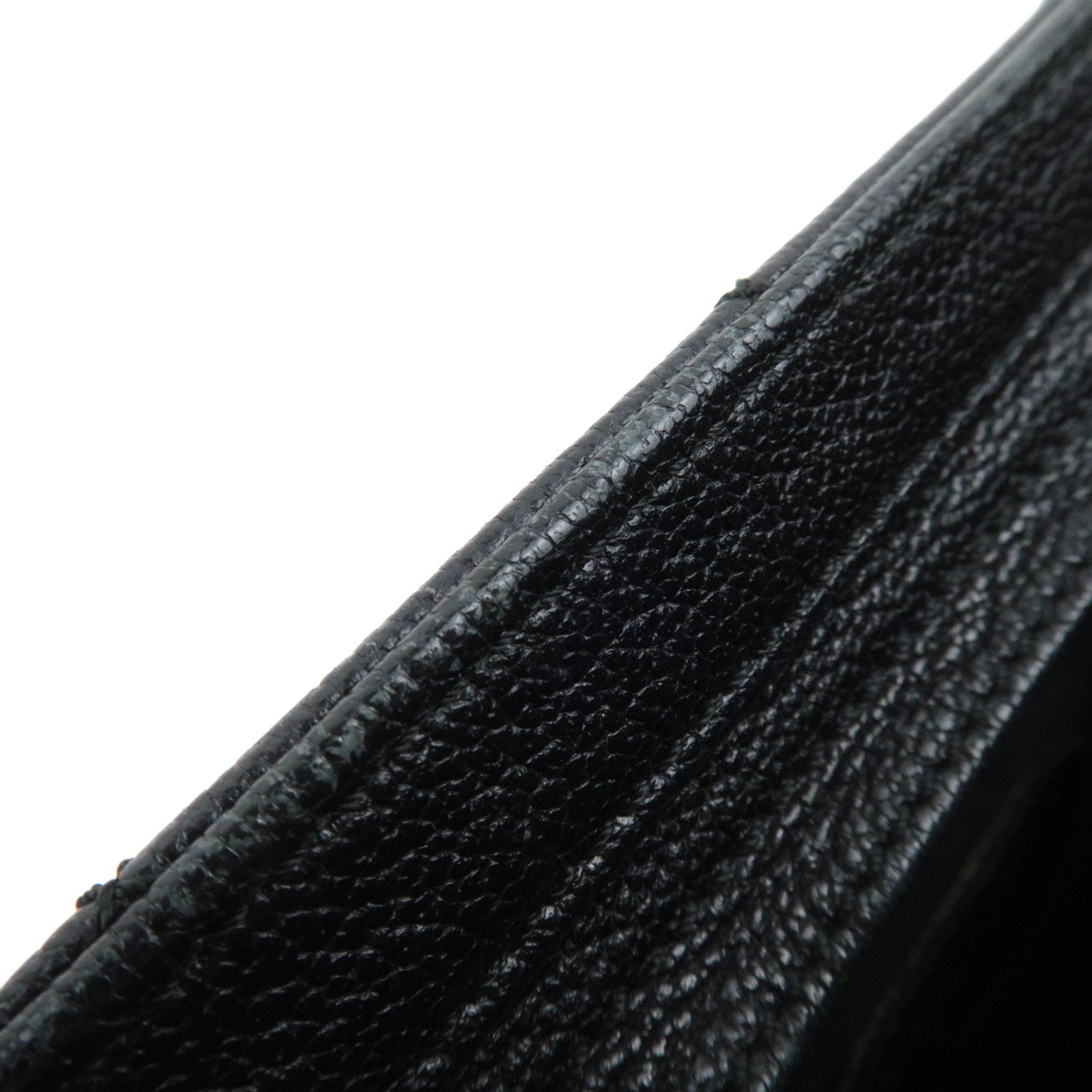 CHANEL Bicolore Tortoiseshell Handle Leather Tote Bag Black