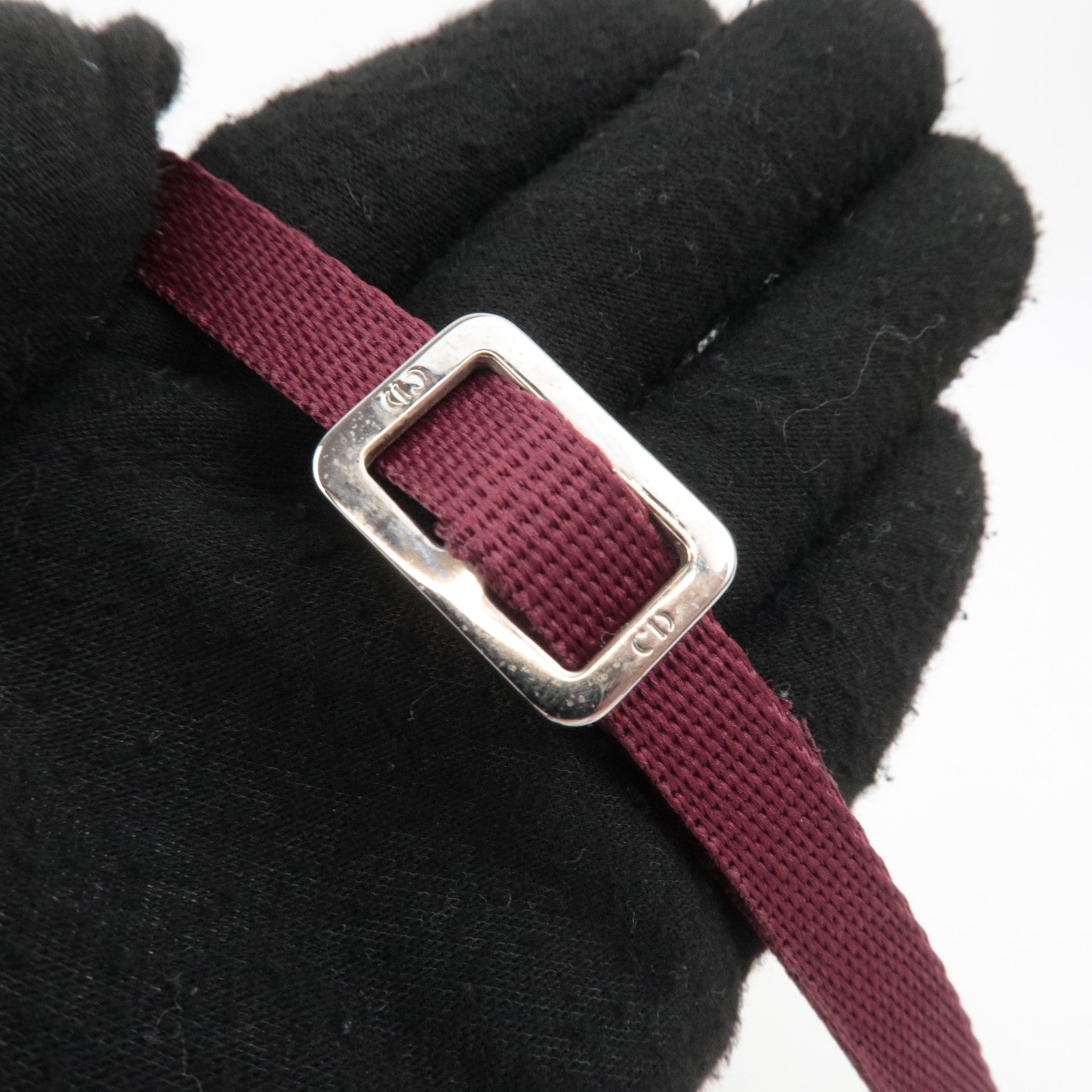 Christian Dior Trotter Canvas Shoulder Bag Red