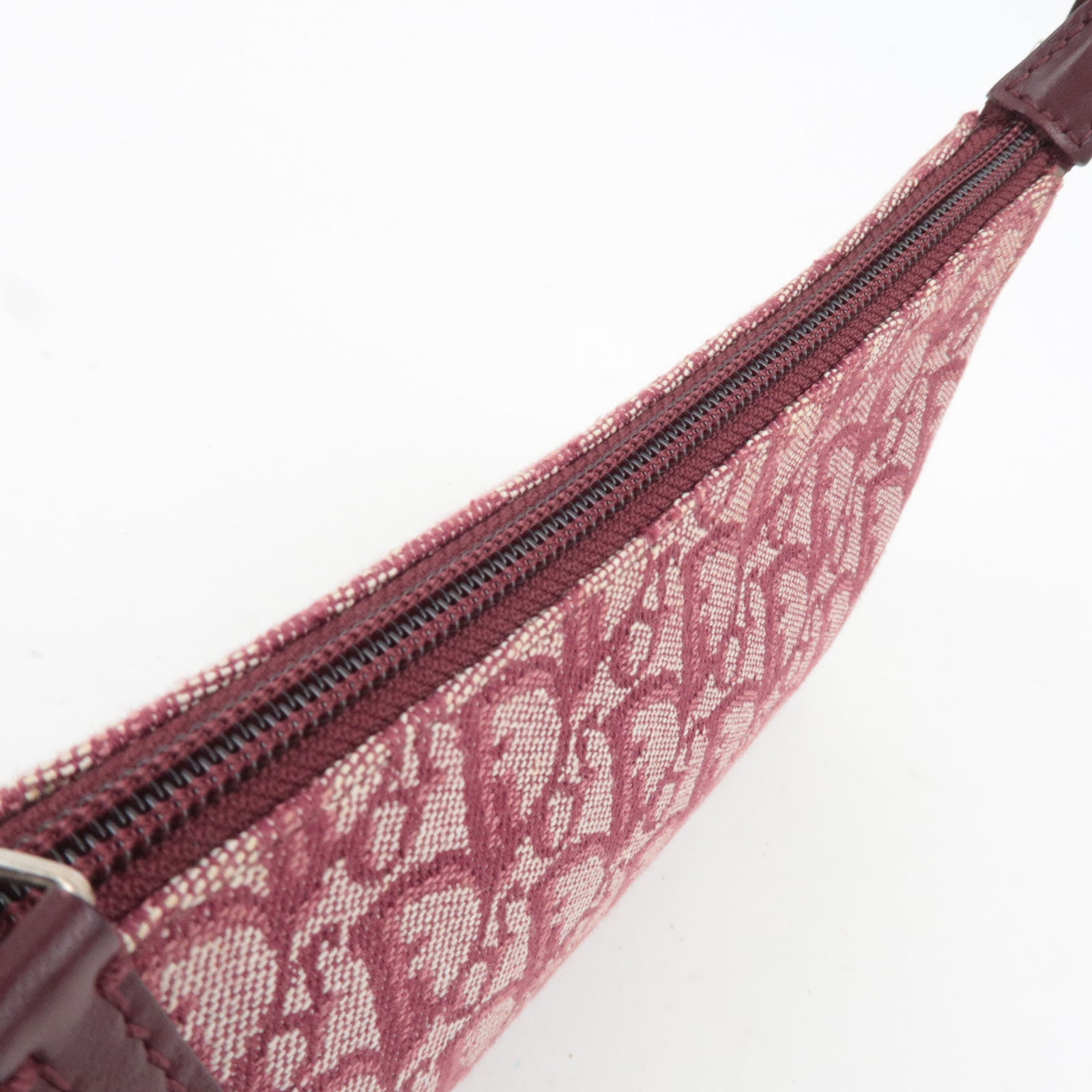 Christian Dior Trotter Canvas Shoulder Bag Red