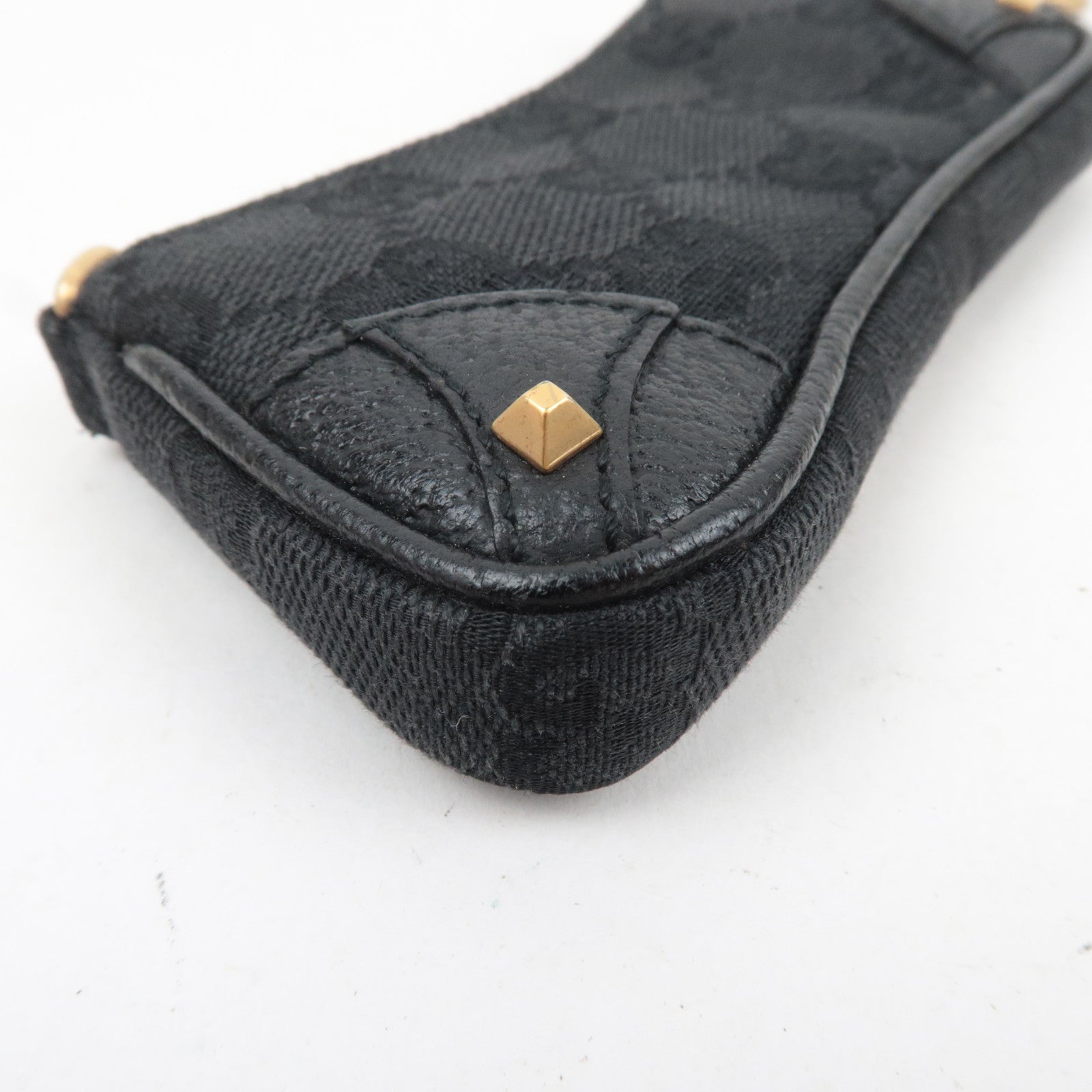 GUCCI GG Canvas Coin Case Black 120973