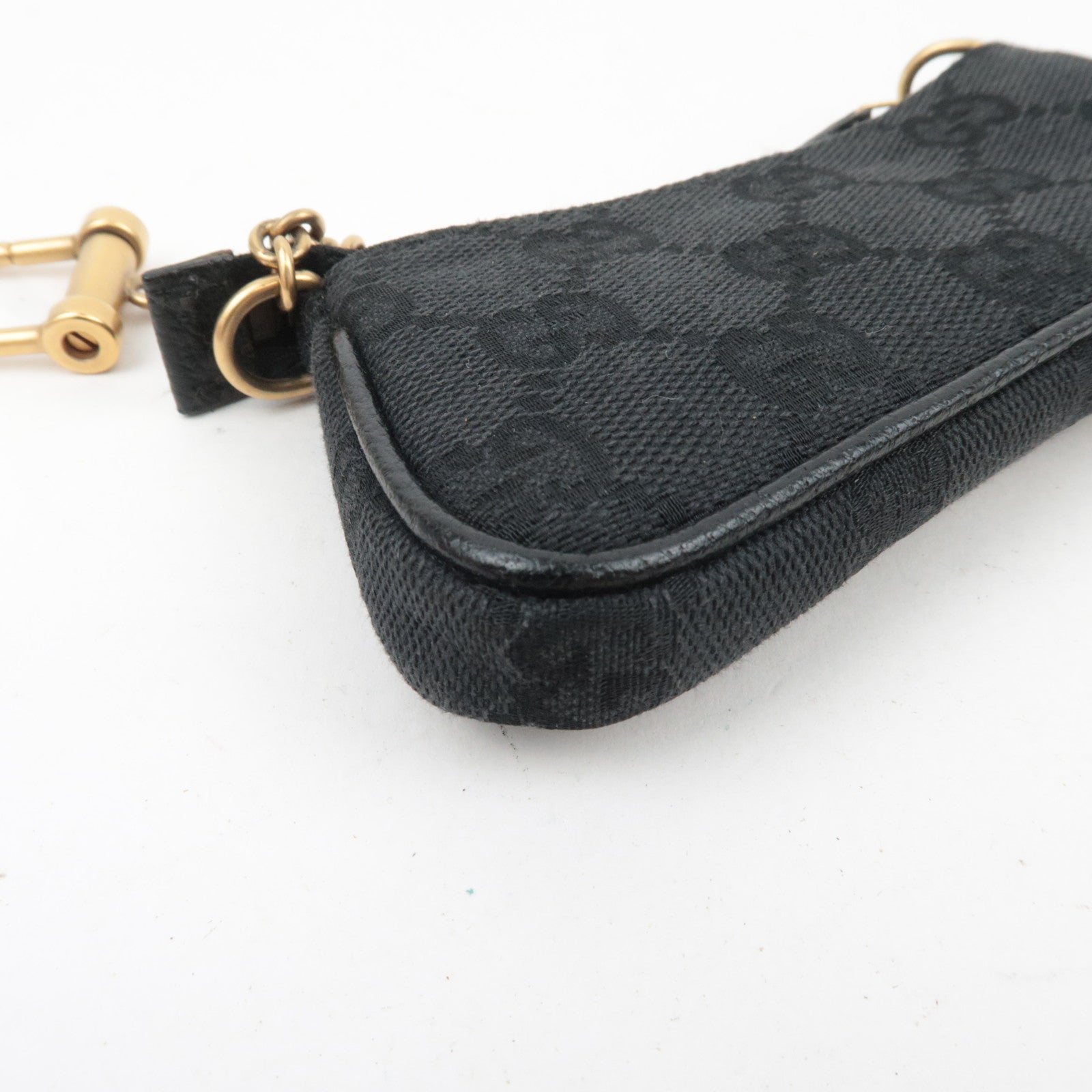 GUCCI GG Canvas Coin Case Black 120973