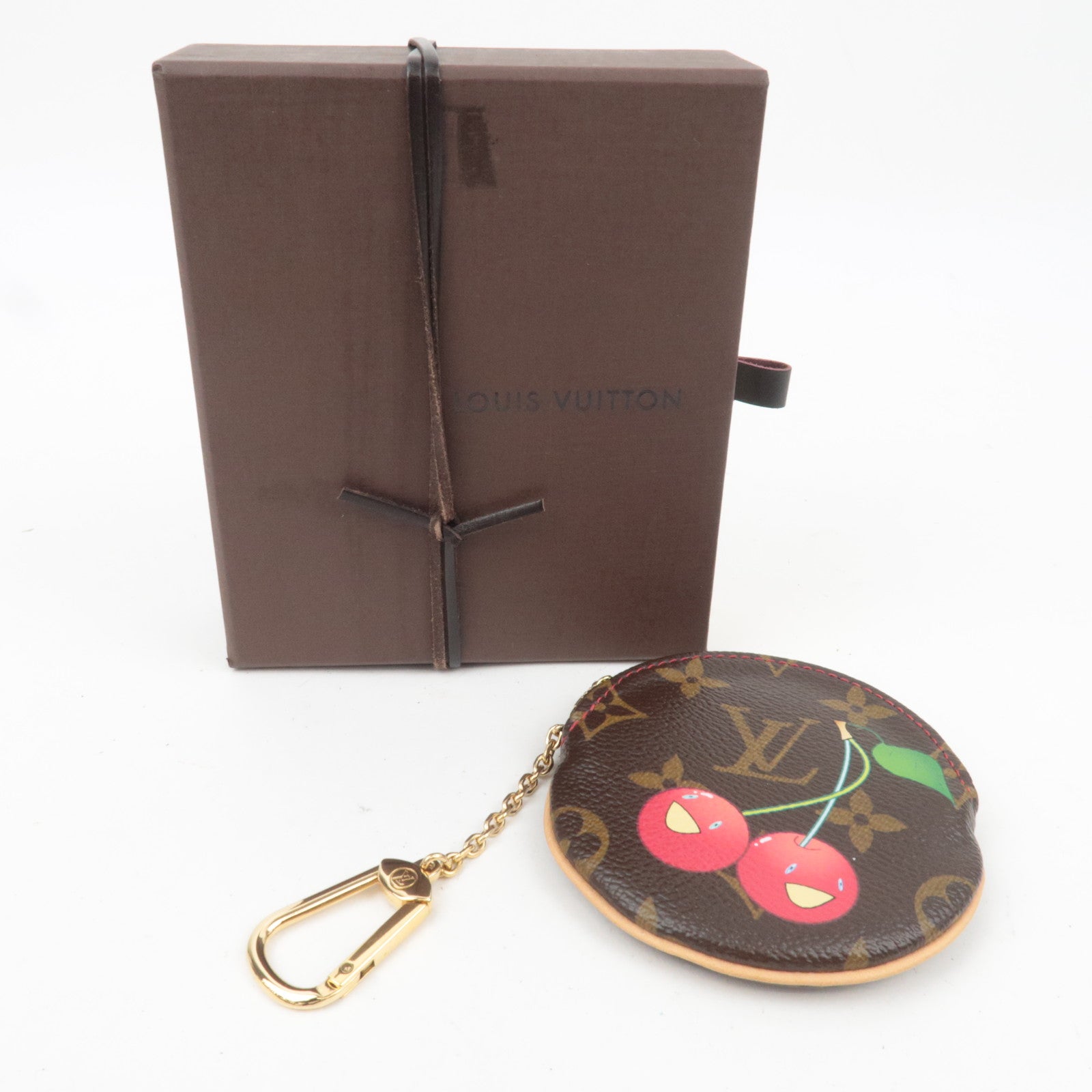 Louis Vuitton Monogram Cherry Porte Monnaie Rond Coin Case M95043