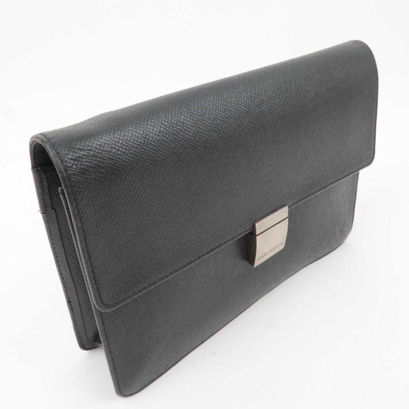 Louis Vuitton Taiga Selenga Clutch Bag Ardoise M30782