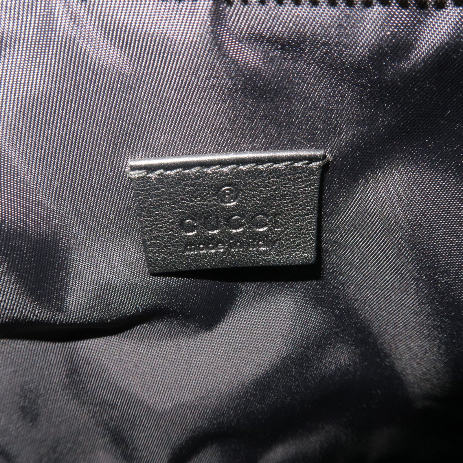 GUCCI Sherry GG Canvas Shoulder Bag Black 224093