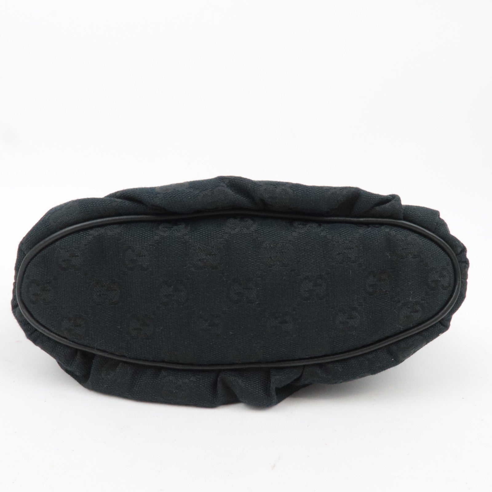 GUCCI Sherry GG Canvas Shoulder Bag Black 224093