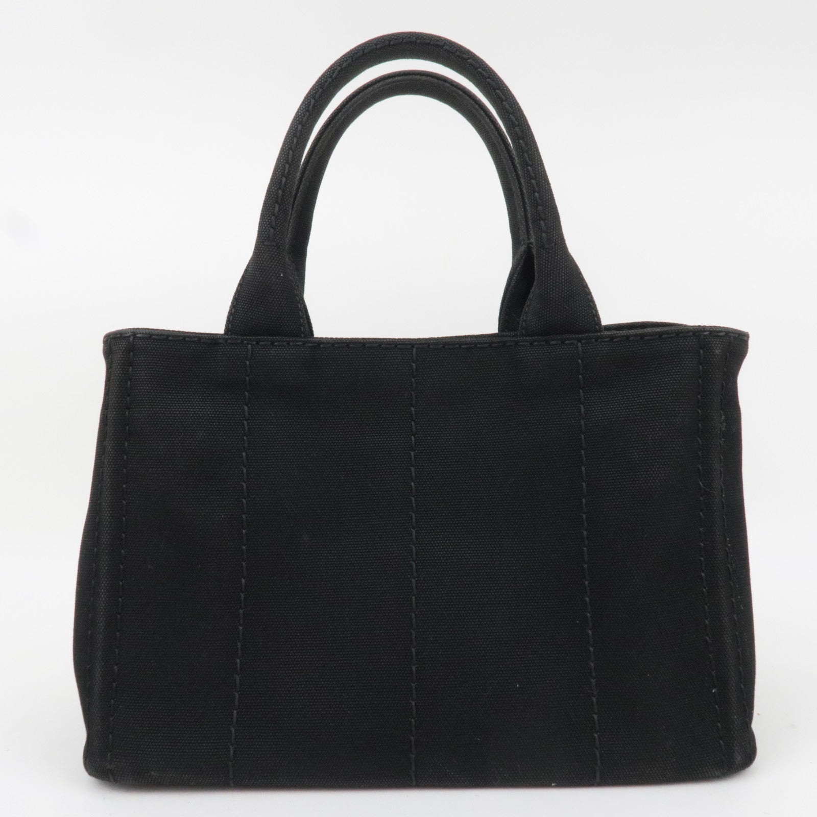 PPRADA Canapa Mini 2Way Canvas Tote Bag Black 1BG439