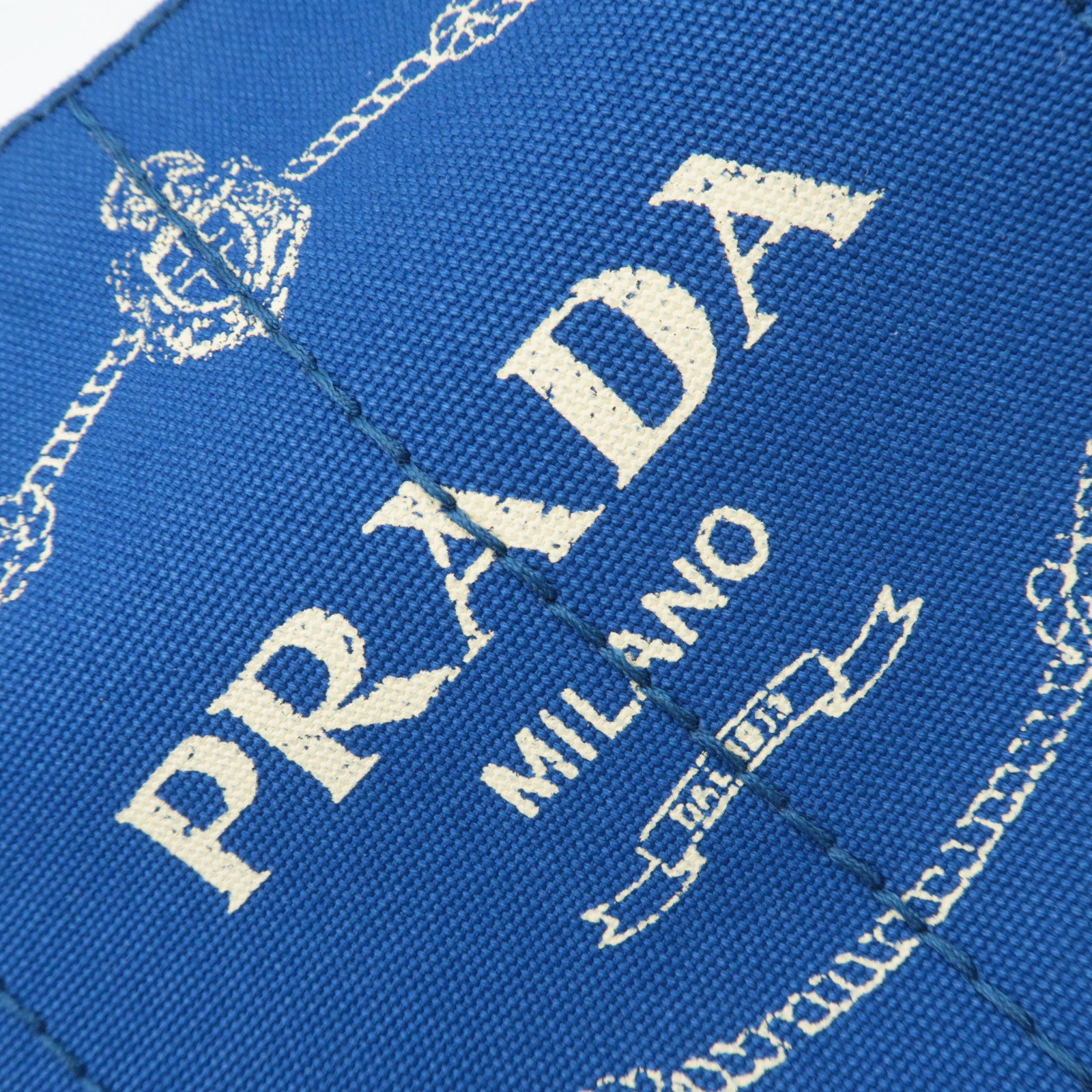 PPRADA Canapa Mini 2Way Canvas Tote Bag Blue 1BG439