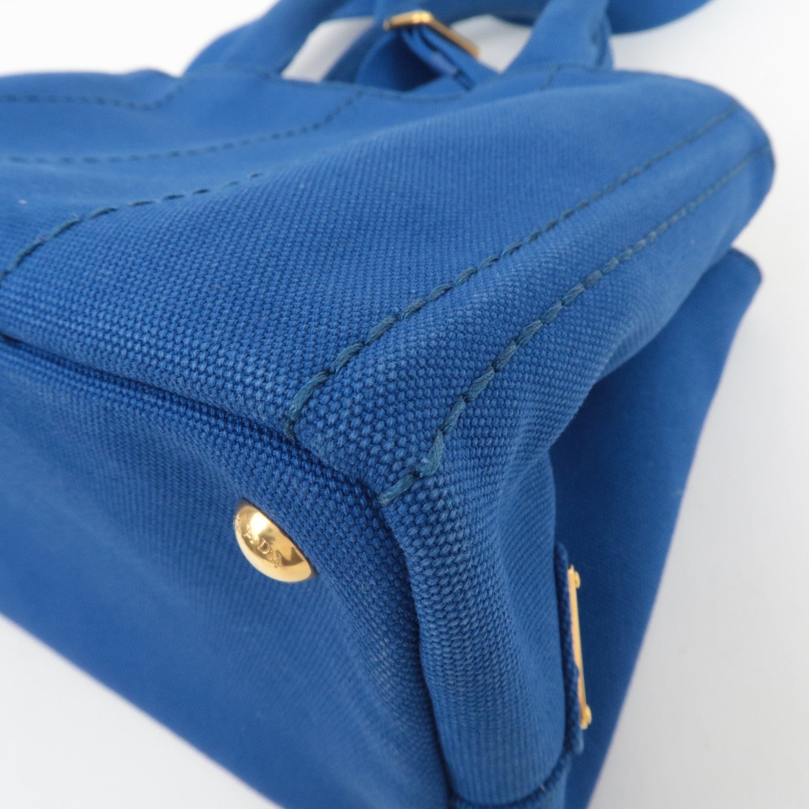 PPRADA Canapa Mini 2Way Canvas Tote Bag Blue 1BG439