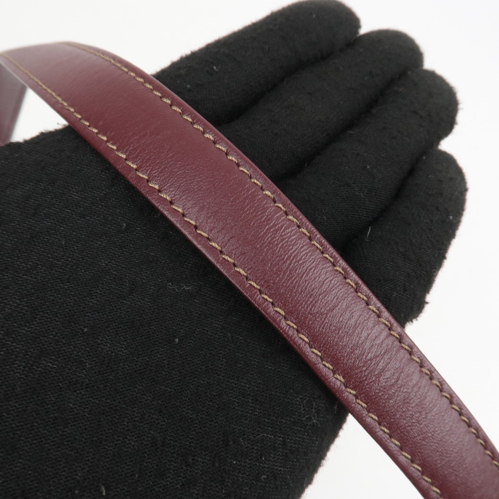 Cartier Must Line Leather Shoulder Bag Bordeaux