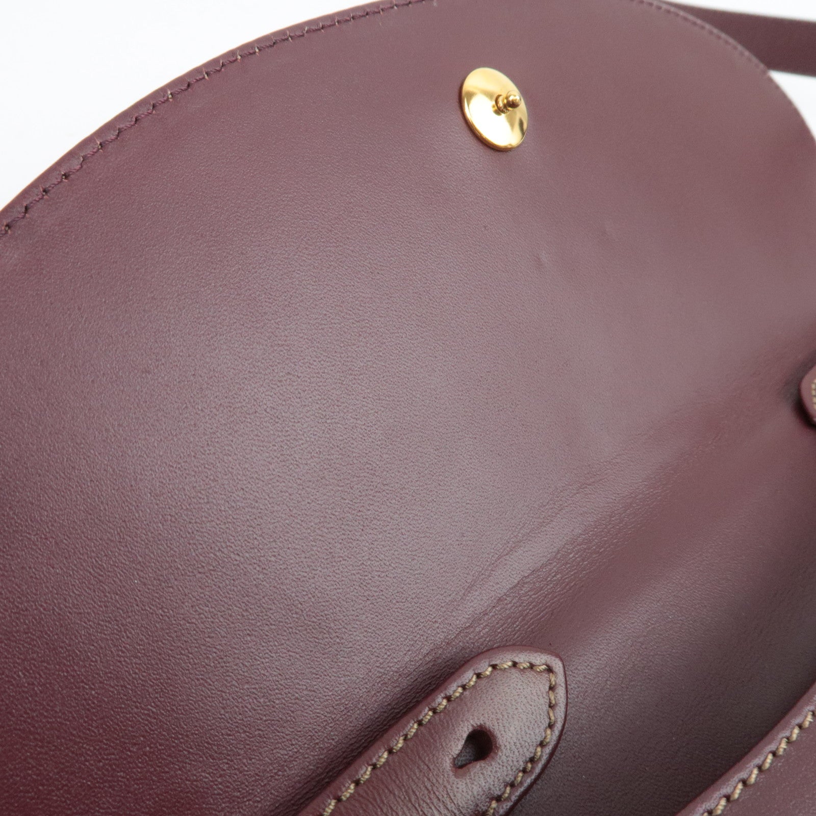 Cartier Must Line Leather Shoulder Bag Bordeaux