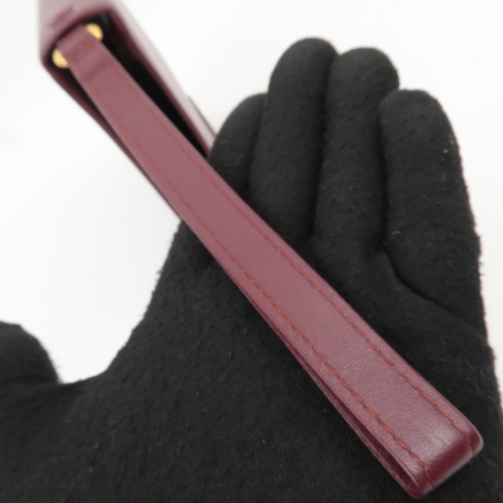 Cartier Must Line Leather Bifold Clutch Bag Bordeaux