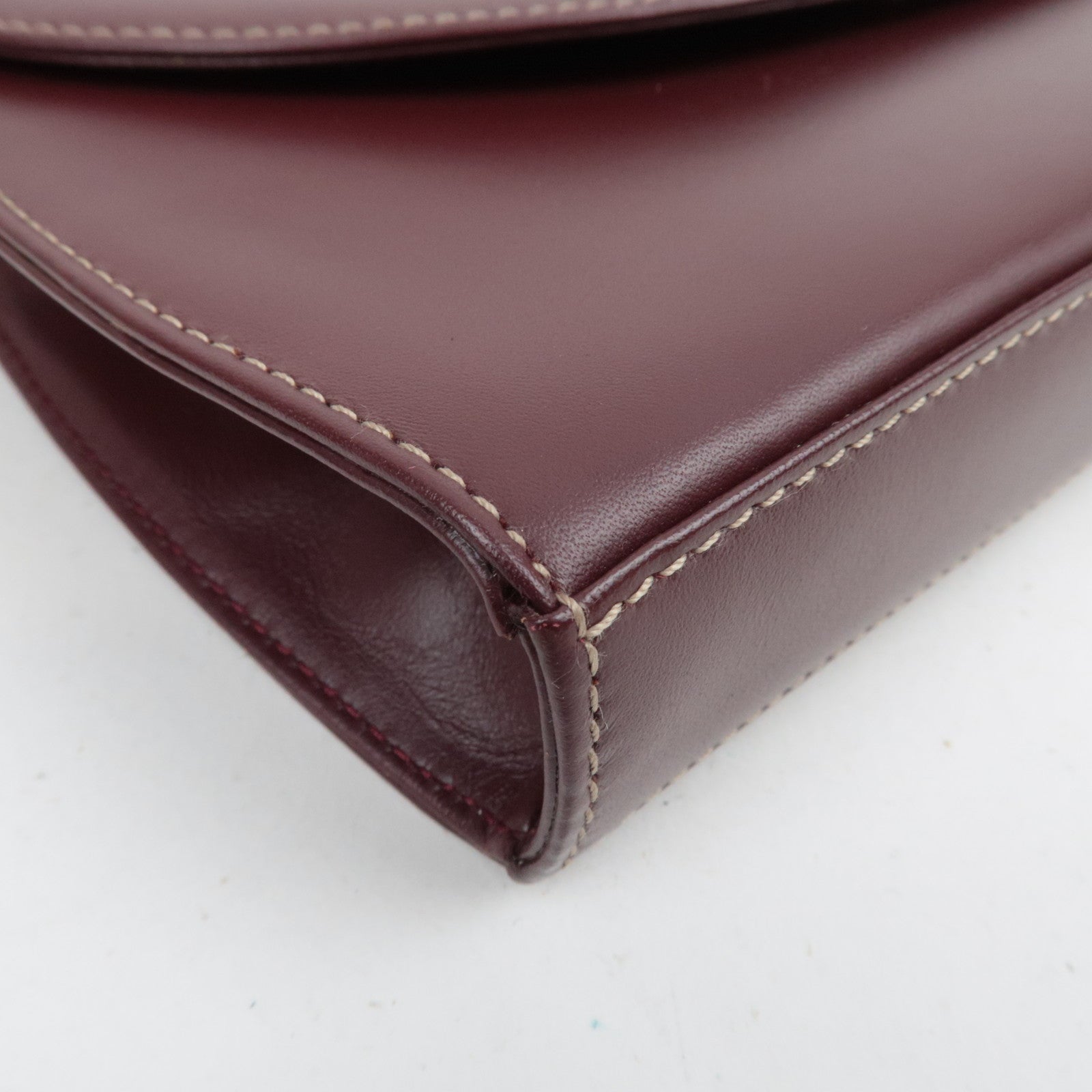 Cartier Must Line Leather Shoulder Bag Bordeaux