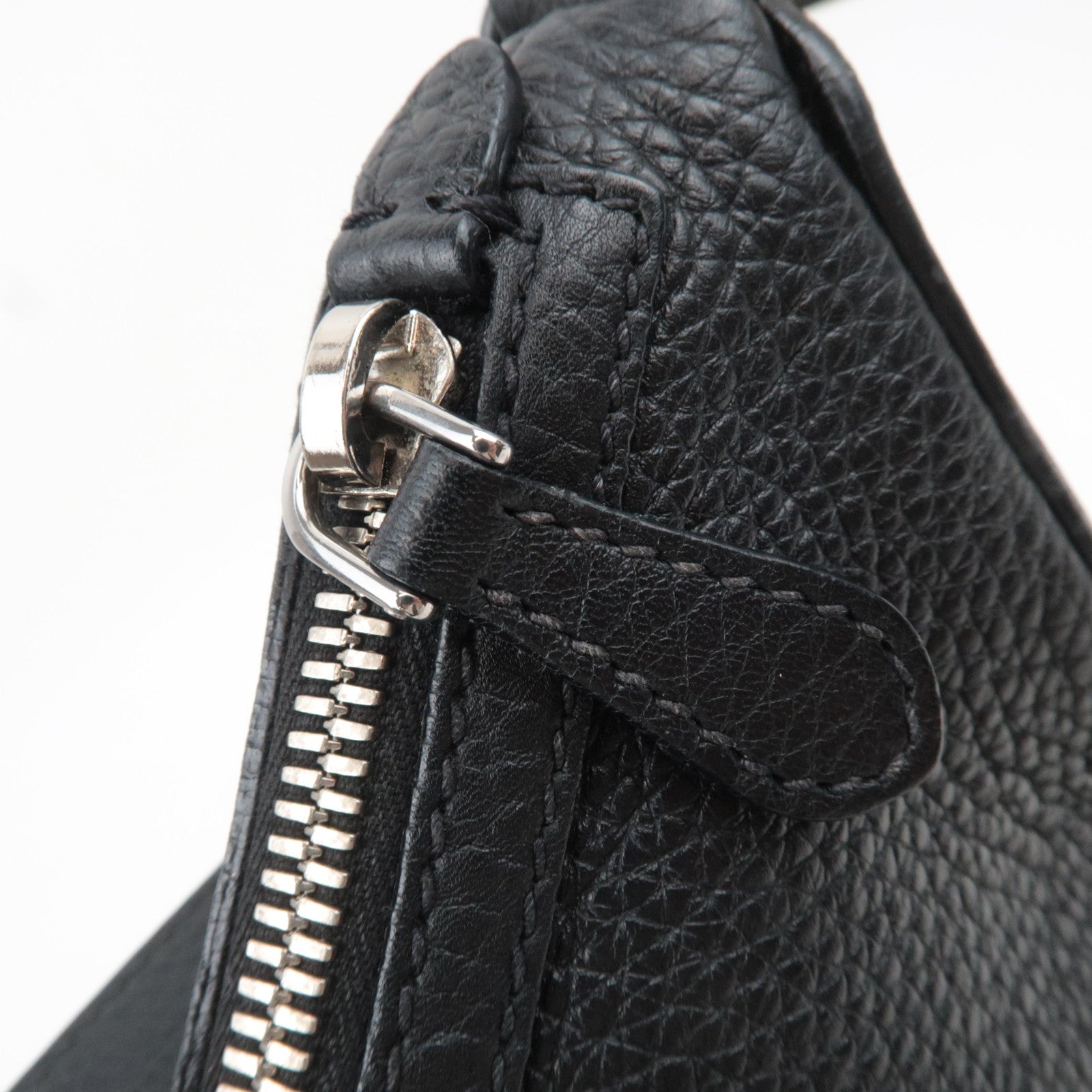 PRADA Leather One Shoulder Bag Black