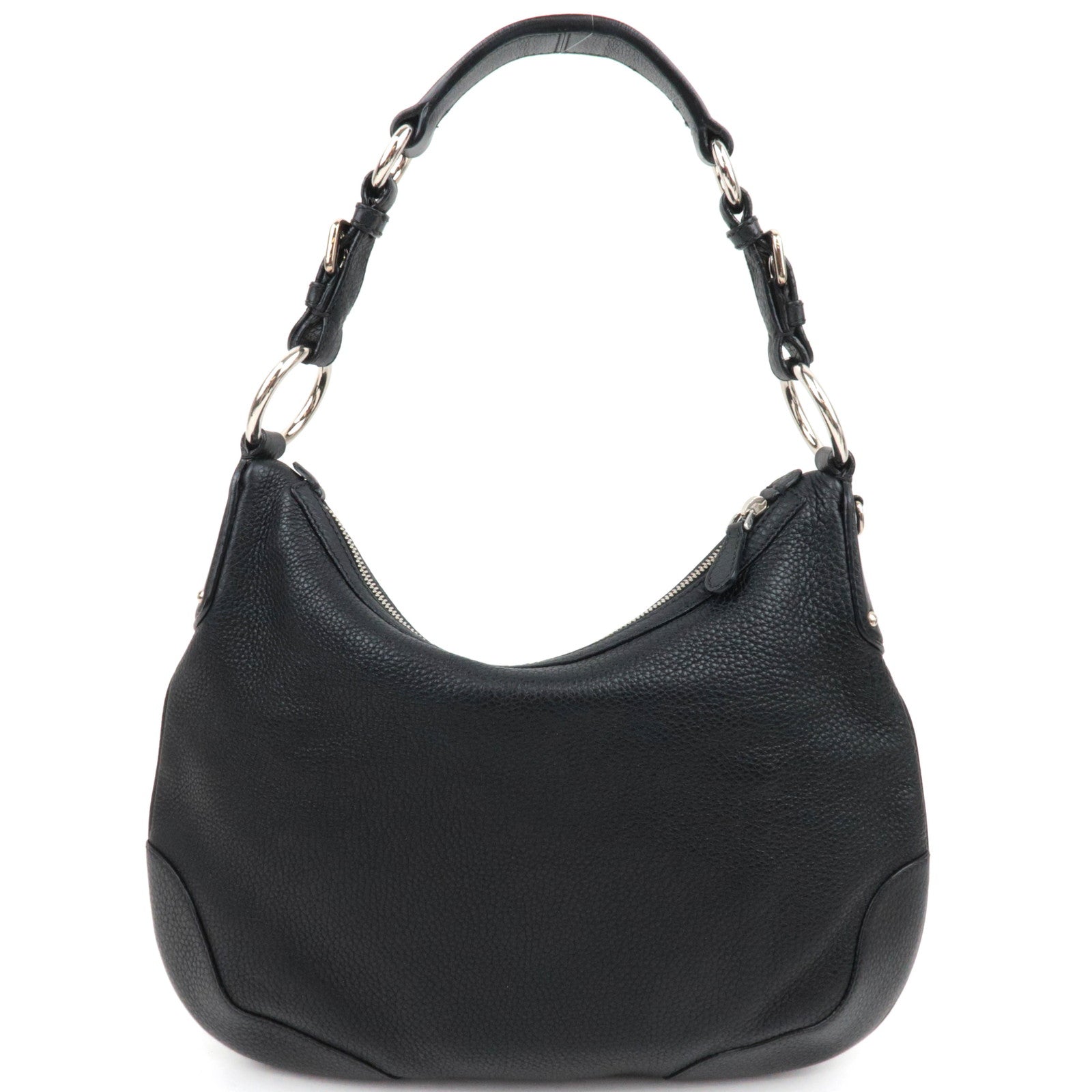 PRADA Leather One Shoulder Bag Black