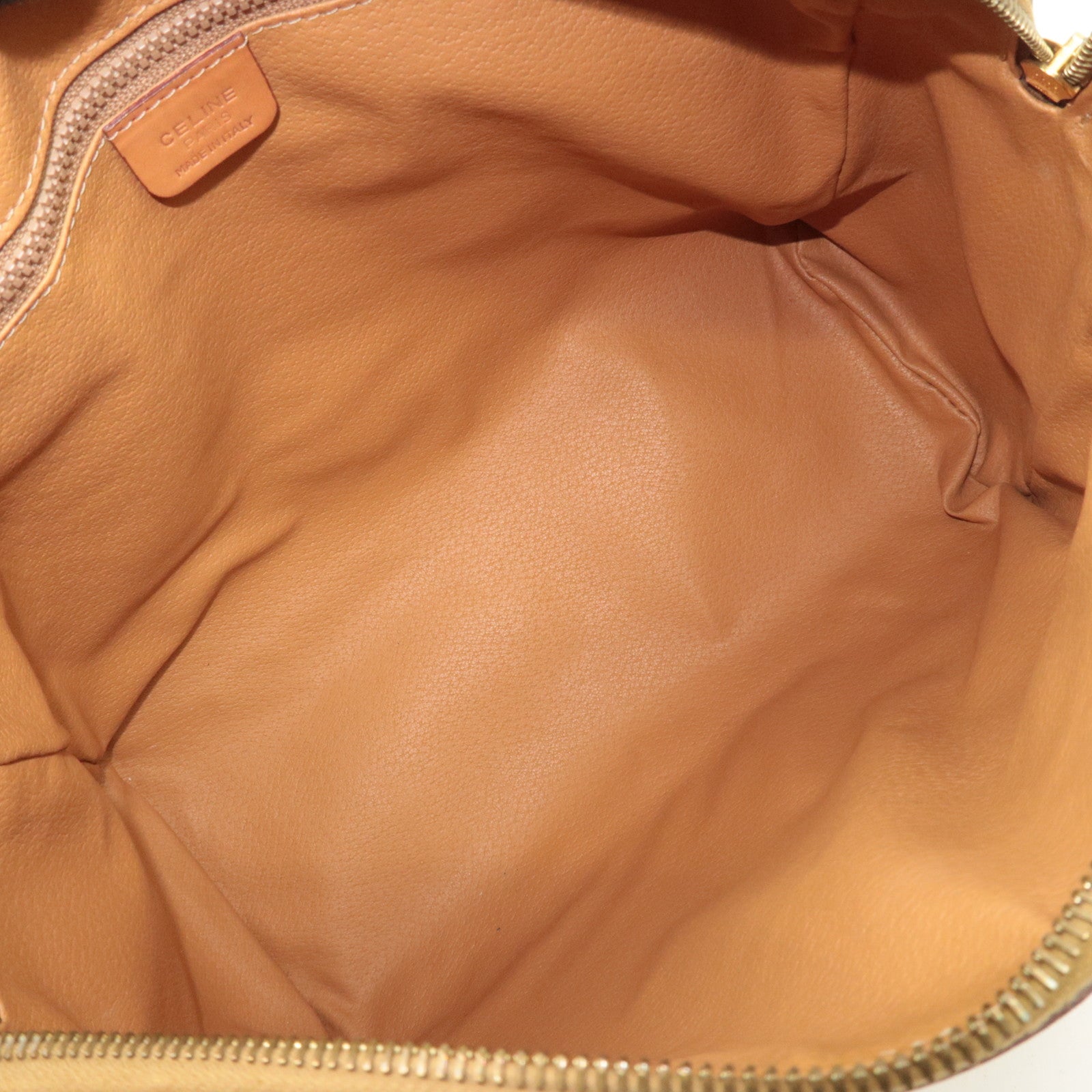 CELINE Macadam PVC Leather Handbag Brown