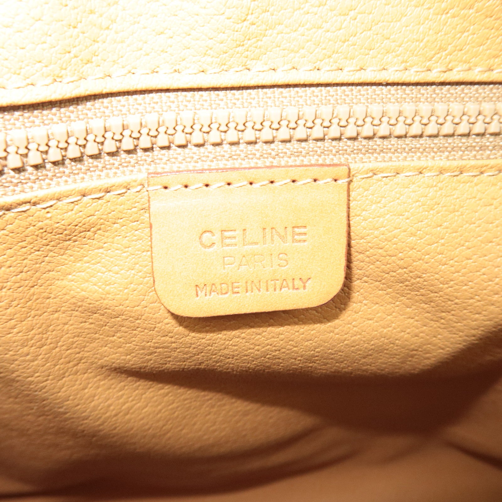 CELINE Macadam PVC Leather Handbag Brown