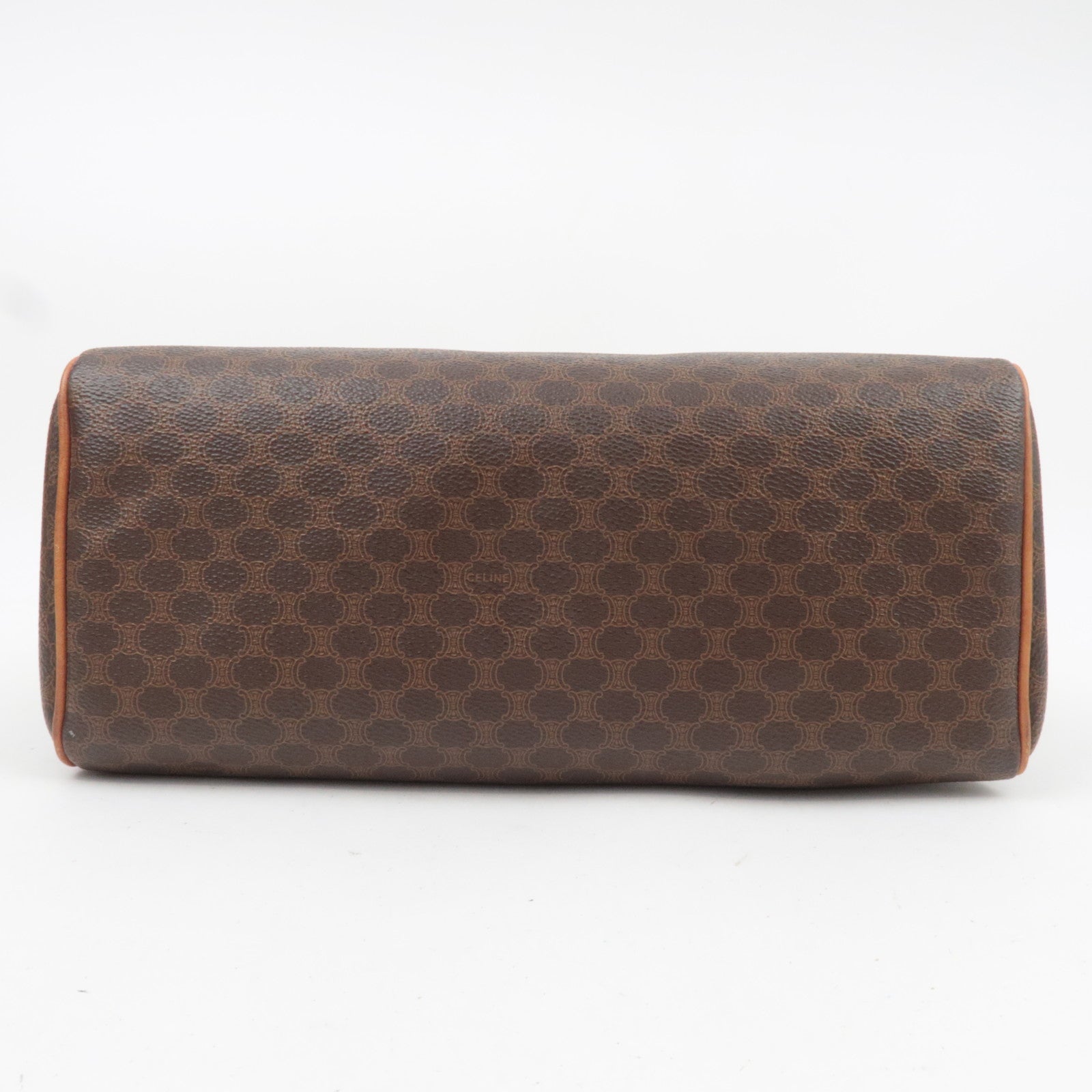 CELINE Macadam PVC Leather Handbag Brown