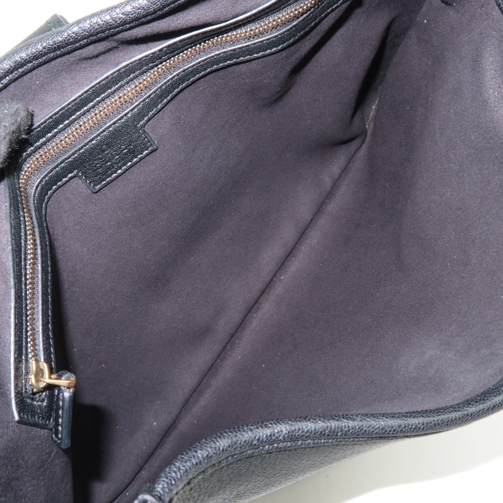GUCCI GG Marmont Aphrodite Leather Shoulder Bag Black 726274
