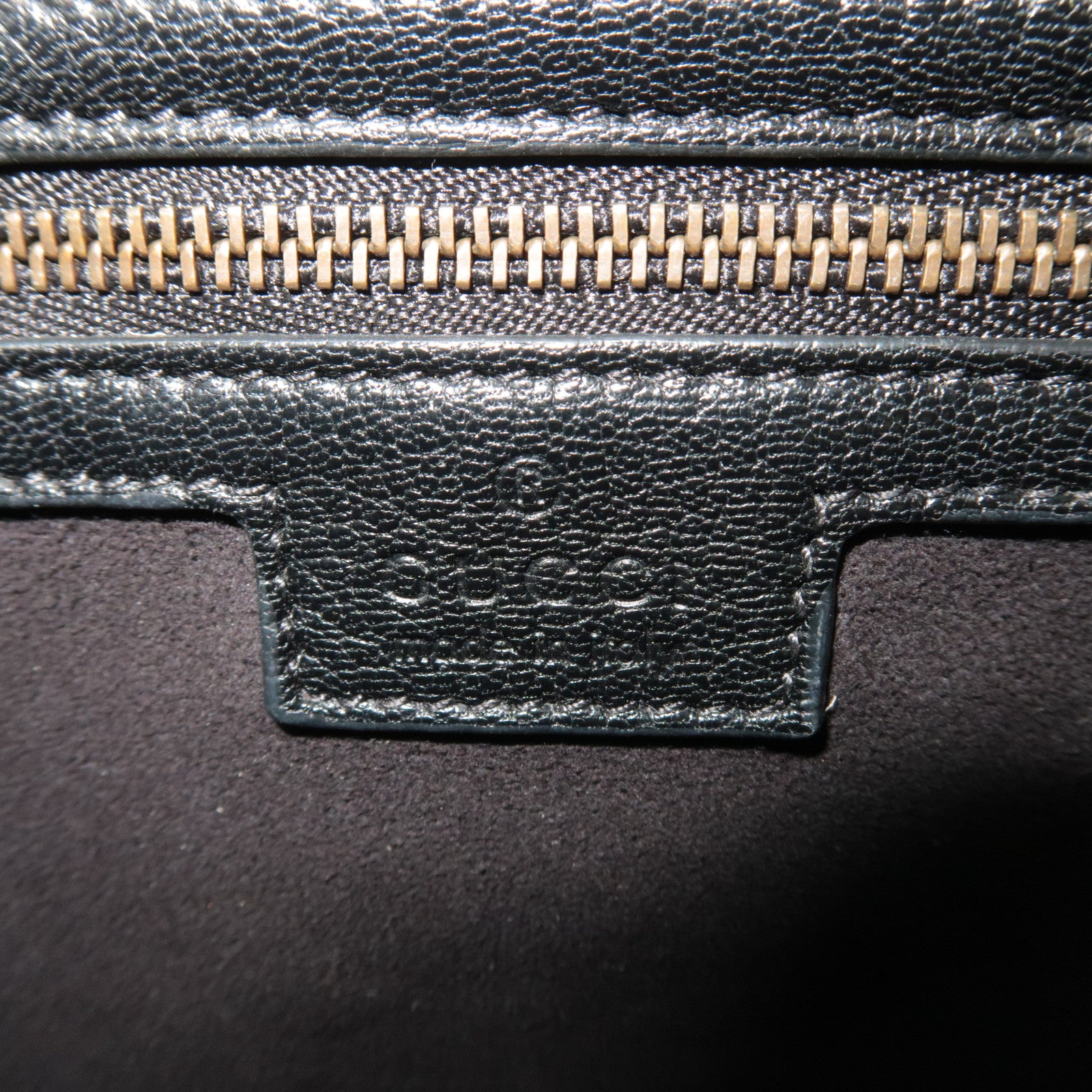 GUCCI GG Marmont Aphrodite Leather Shoulder Bag Black 726274