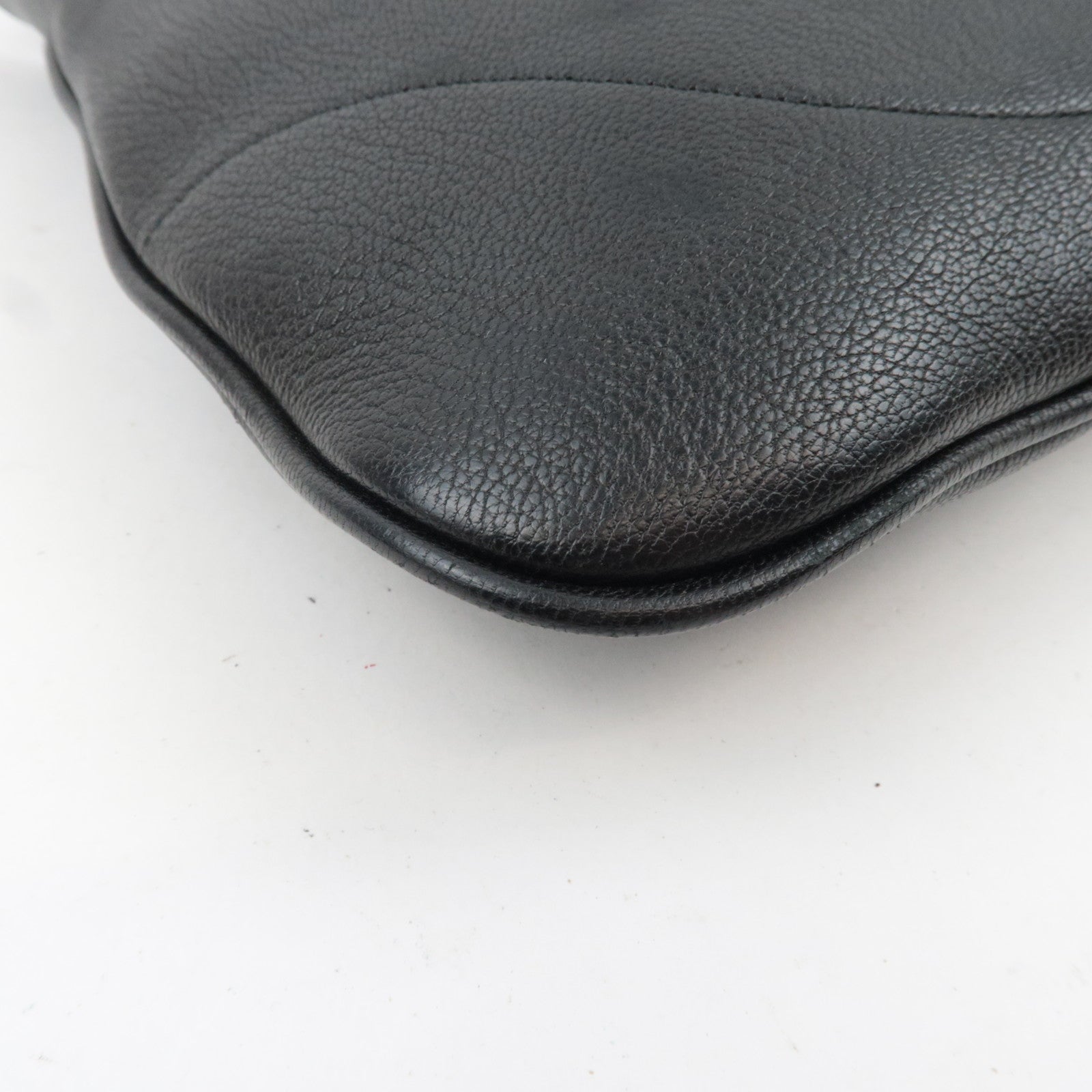 GUCCI GG Marmont Aphrodite Leather Shoulder Bag Black 726274