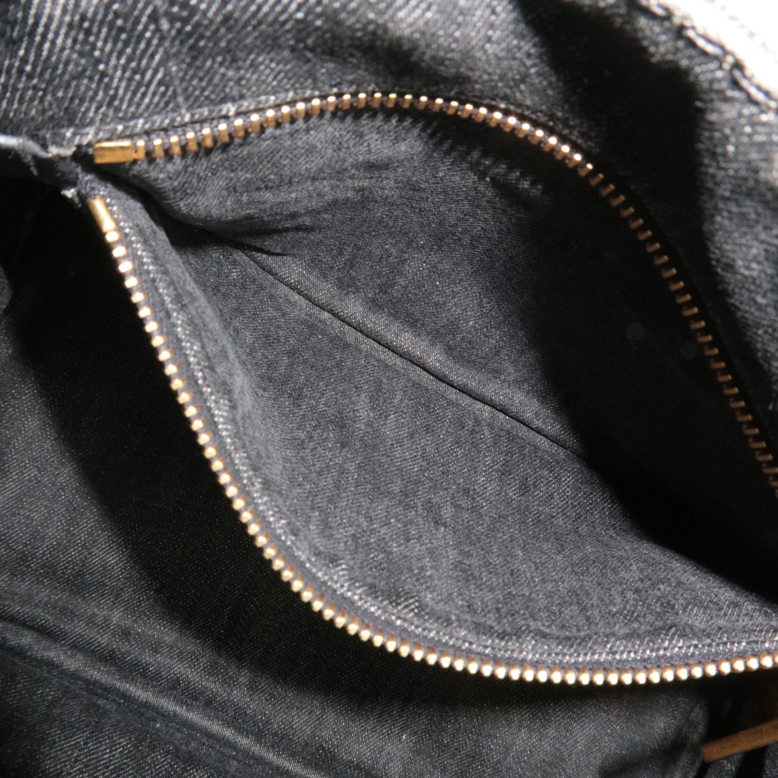 PRADA Canapa Mini 2Way Denim Tote Bag Black 1BG439