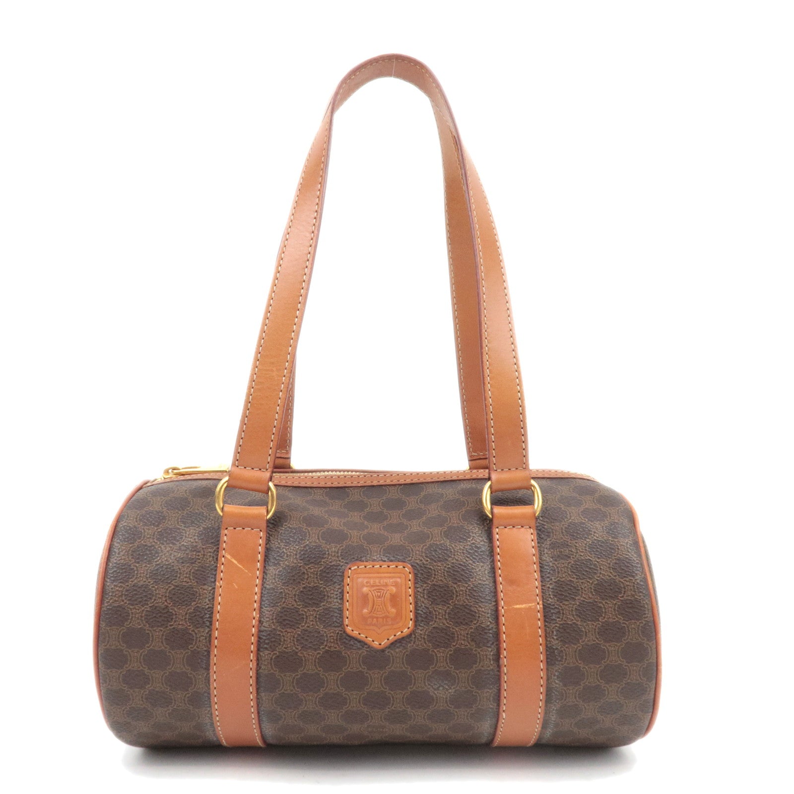CELINE Macadam PVC Leather Shoulder Bag Brown88788