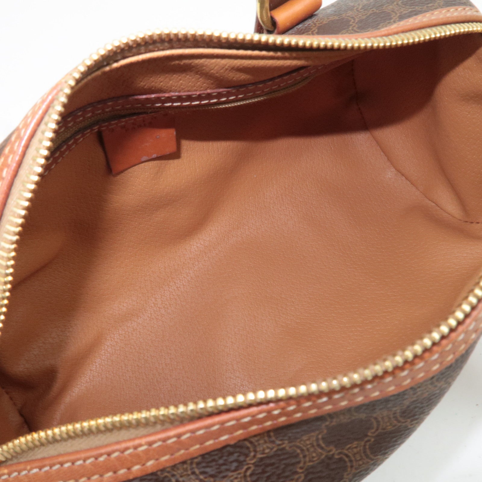 CELINE Macadam PVC Leather Shoulder Bag Brown
