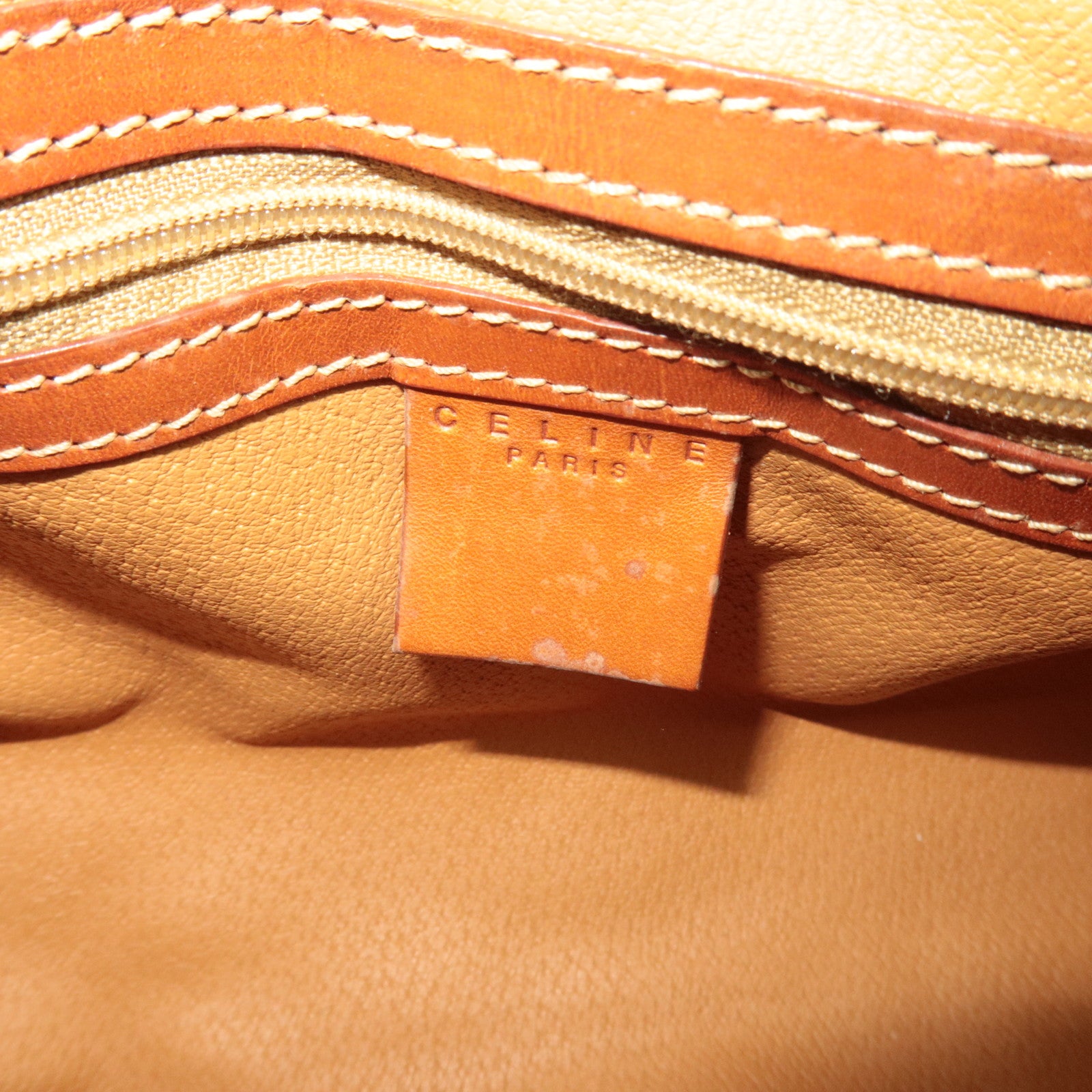 CELINE Macadam PVC Leather Shoulder Bag Brown