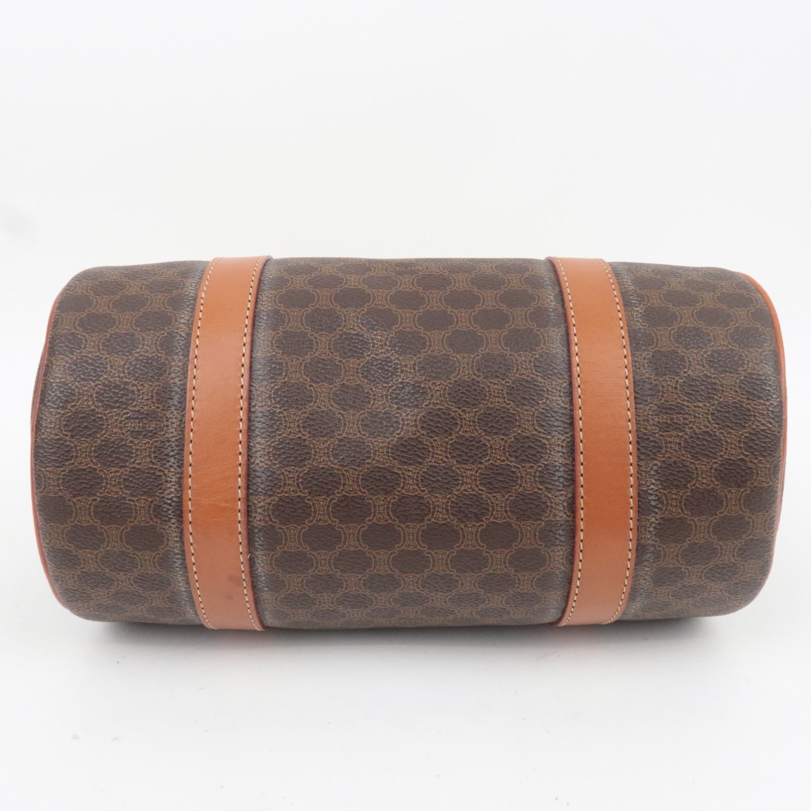 CELINE Macadam PVC Leather Shoulder Bag Brown