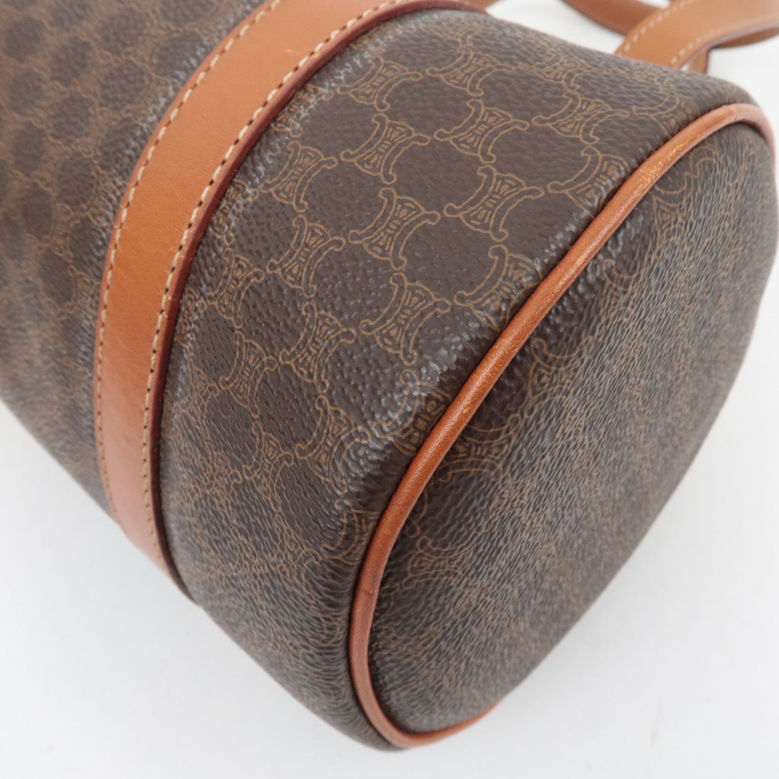 CELINE Macadam PVC Leather Shoulder Bag Brown