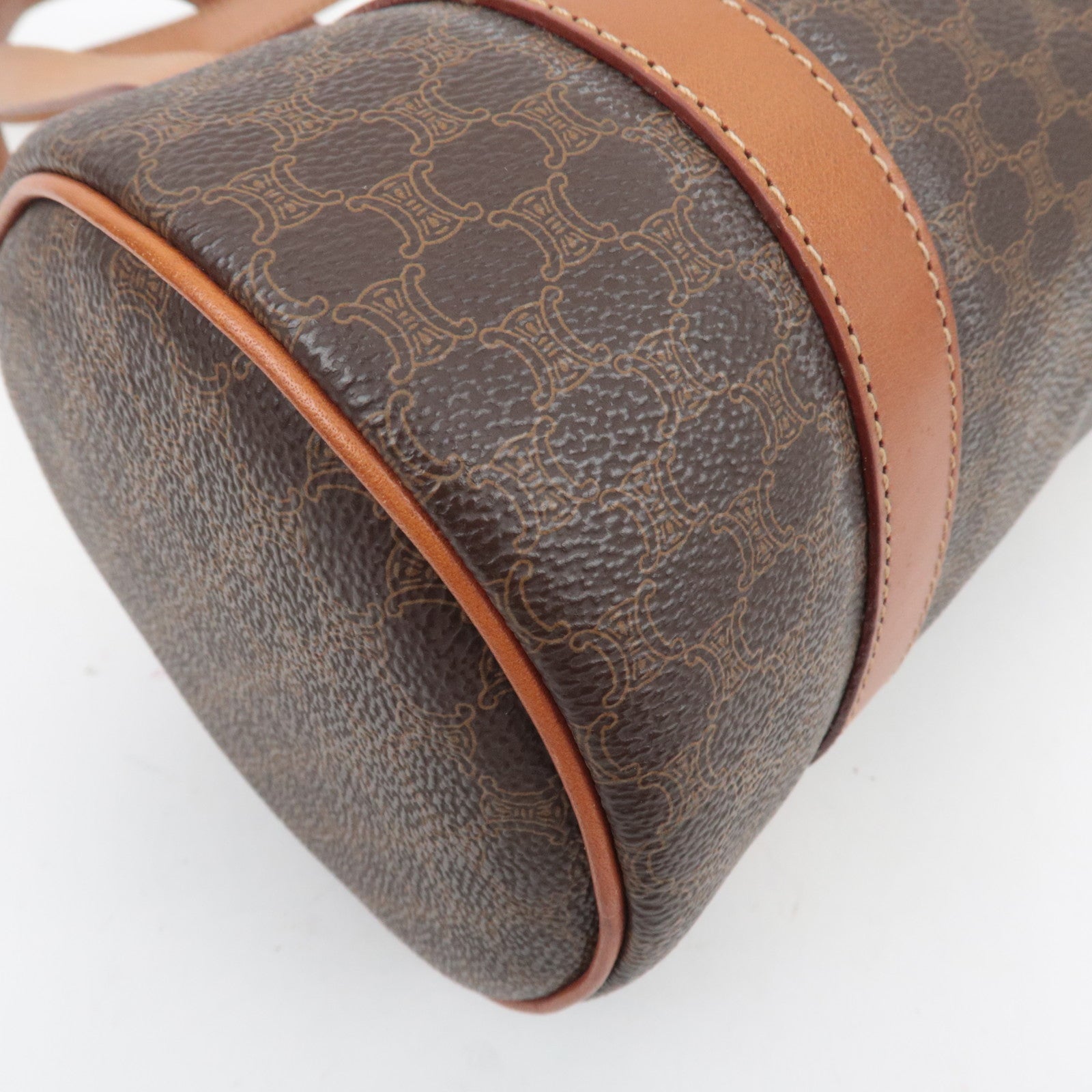 CELINE Macadam PVC Leather Shoulder Bag Brown