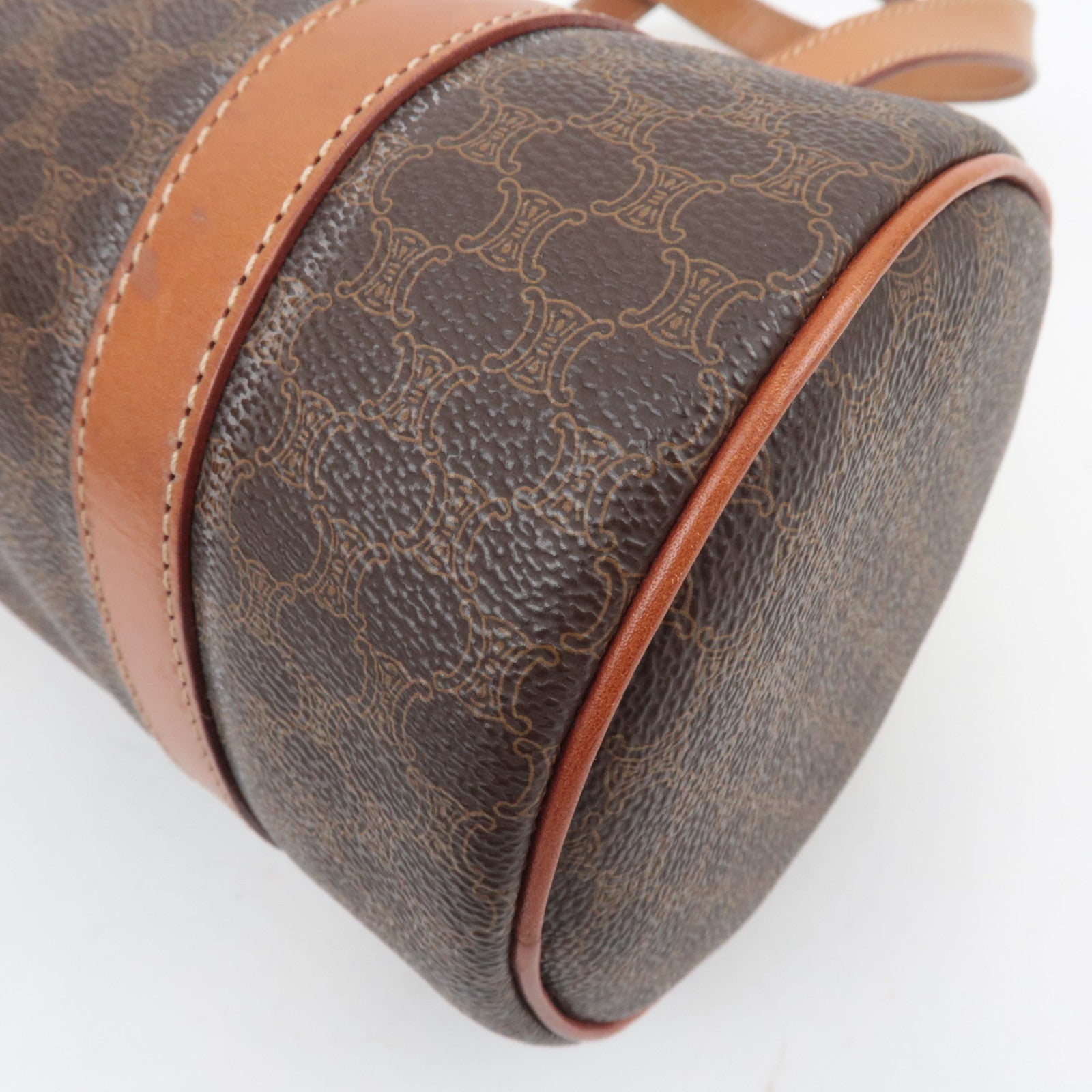 CELINE Macadam PVC Leather Shoulder Bag Brown