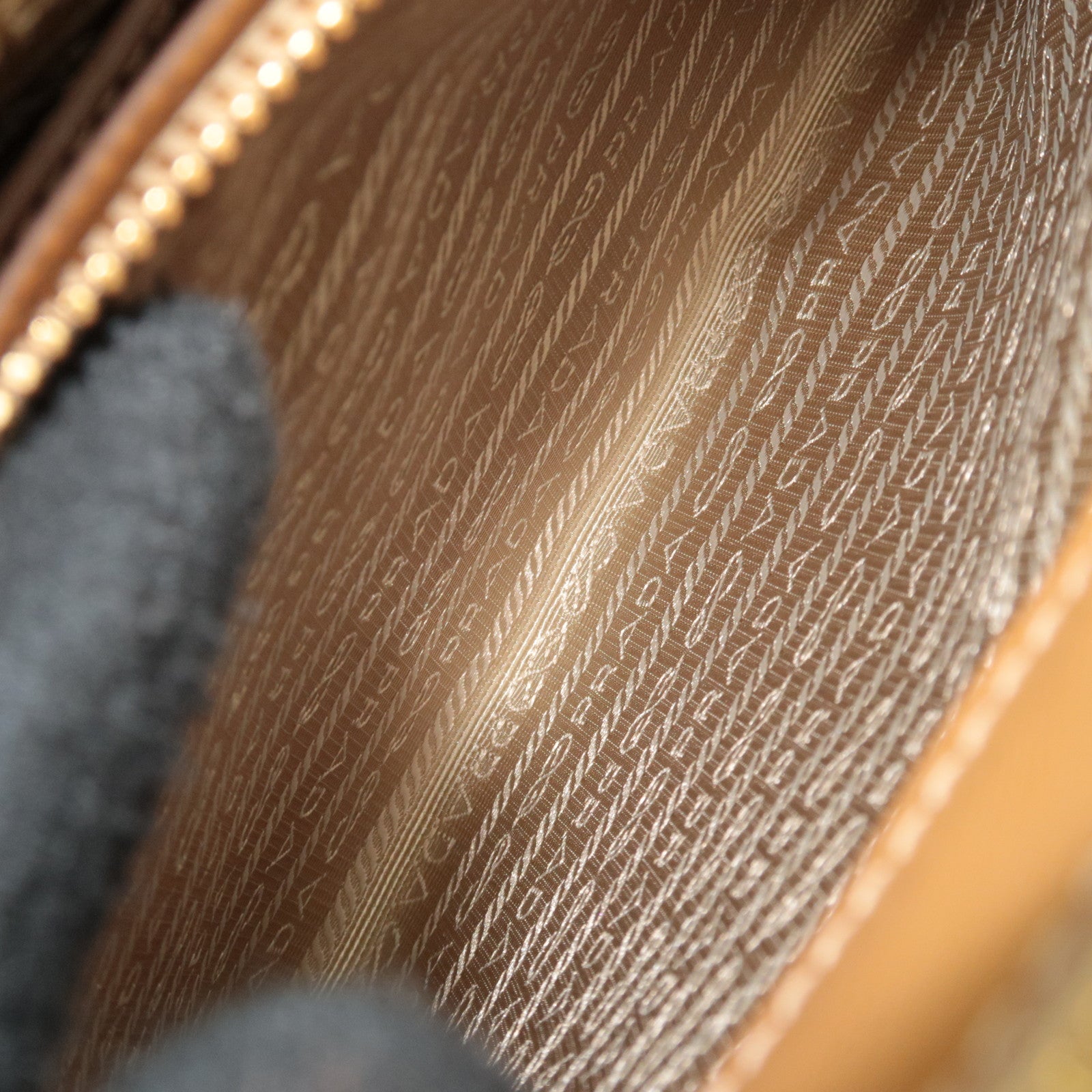 PRADA Galleria Large Saffiano 2Way Handbag Brown