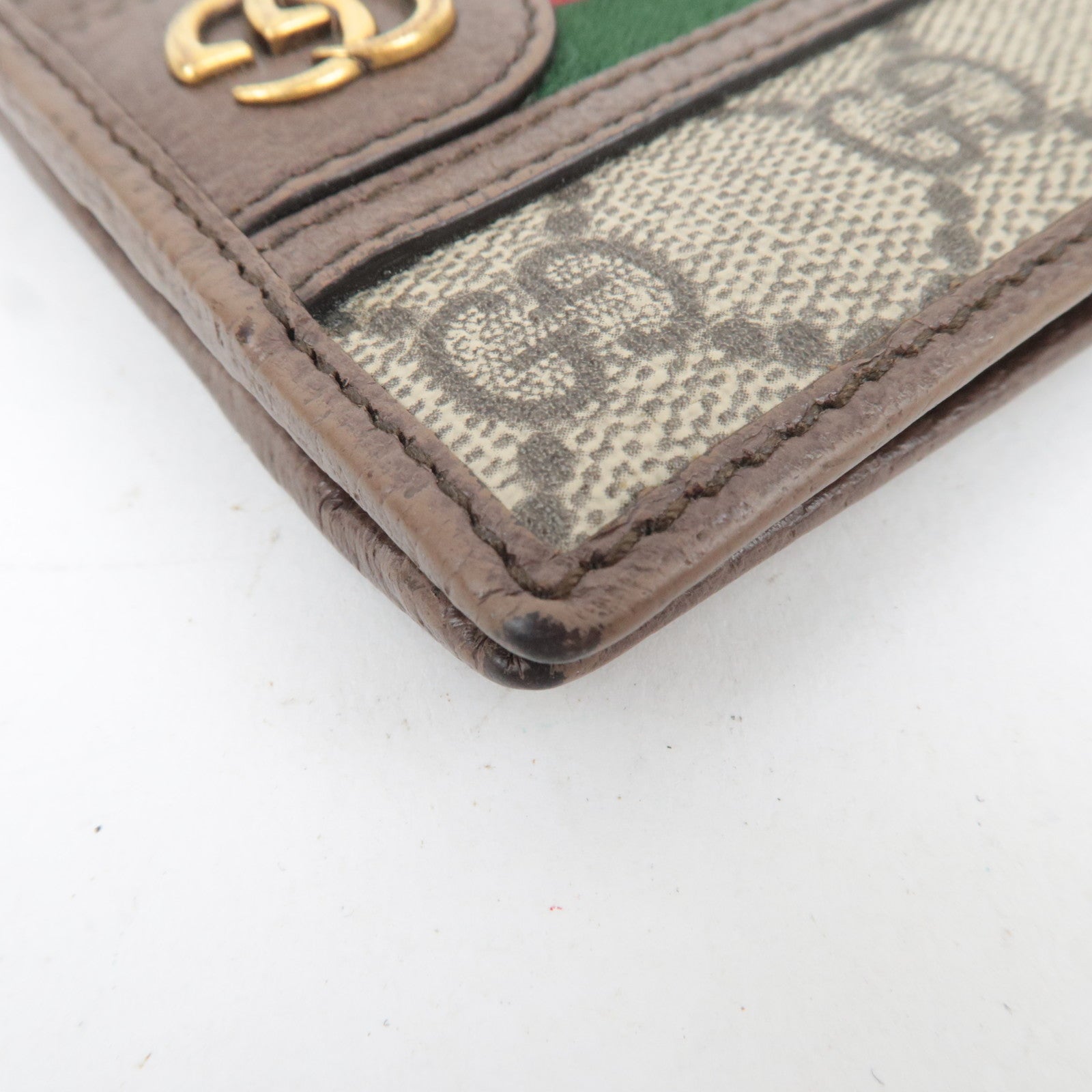GUCCI Ophidia Sherry GG Supreme Wallet Beige 597609