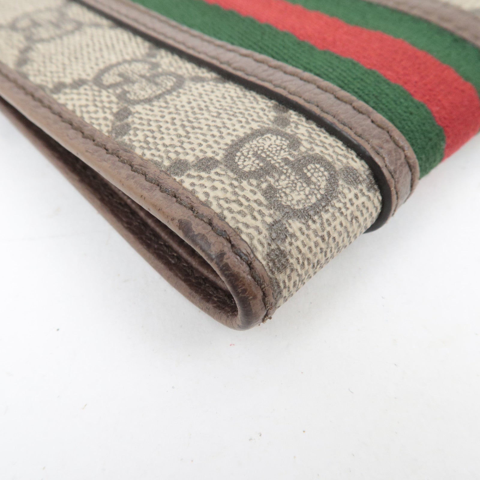 GUCCI Ophidia Sherry GG Supreme Wallet Beige 597609