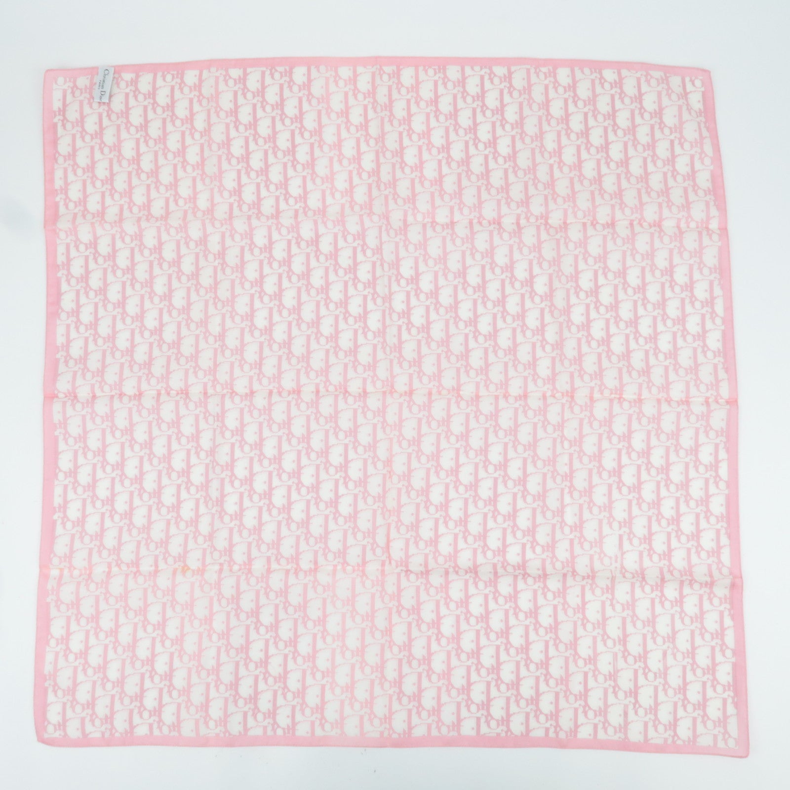 Christian Dior Trotter Scarf 68% Silk 32% Cotton Pink