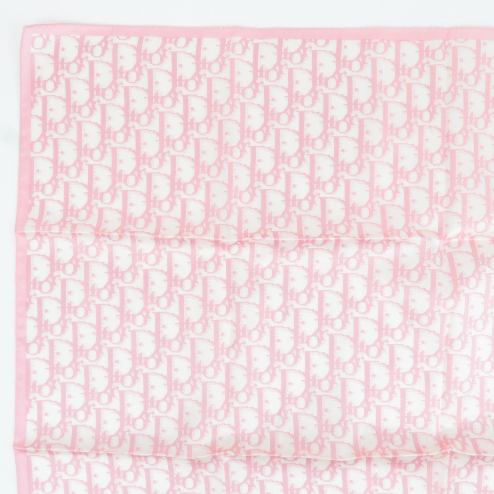 Christian Dior Trotter Scarf 68% Silk 32% Cotton Pink
