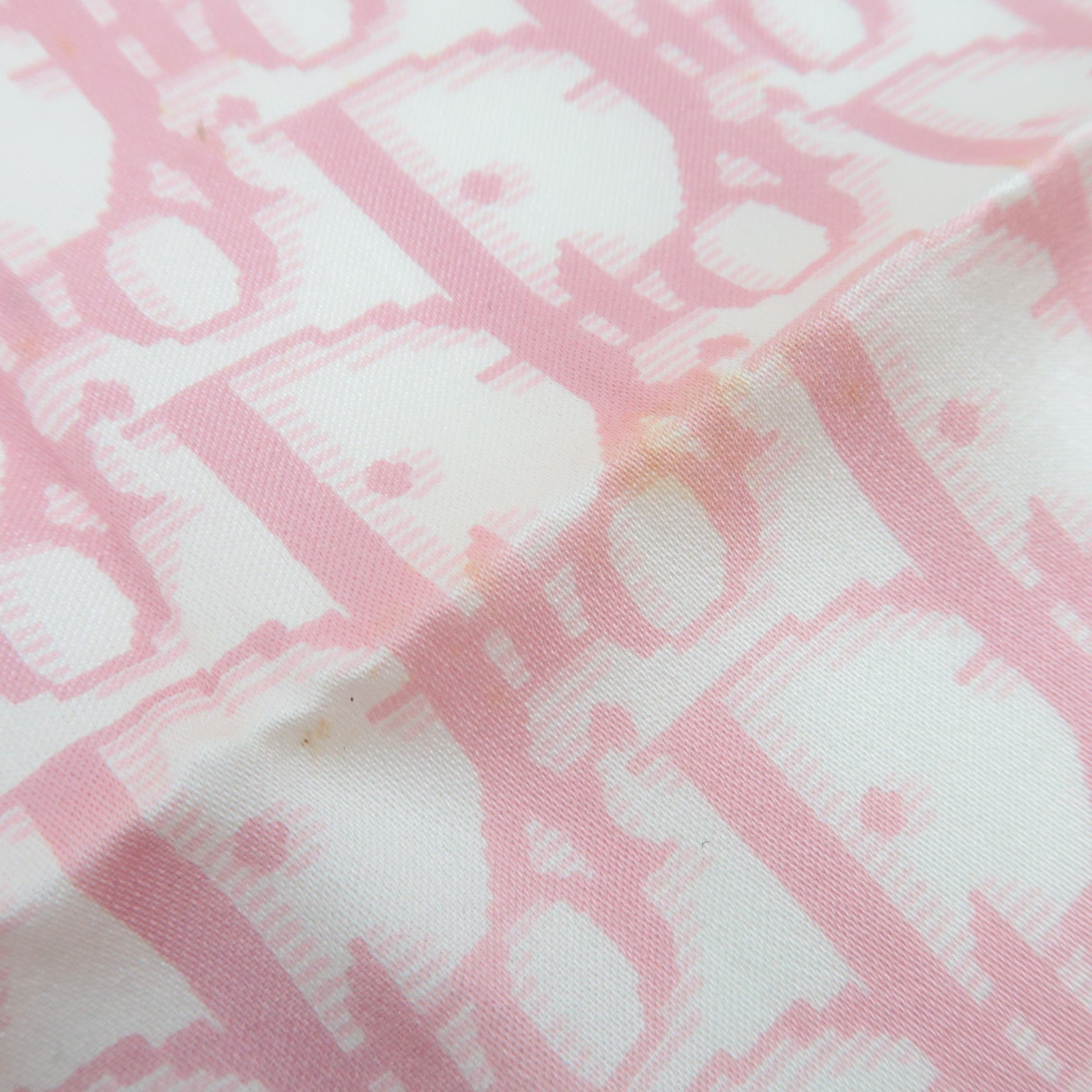 Christian Dior Trotter Scarf 68% Silk 32% Cotton Pink