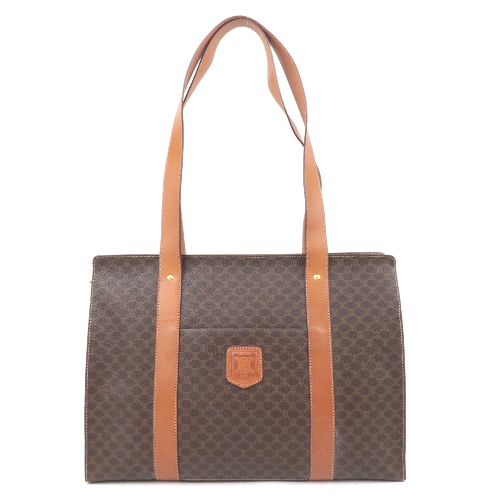 CELINE Macadam PVC Leather Tote Bag Brown88845