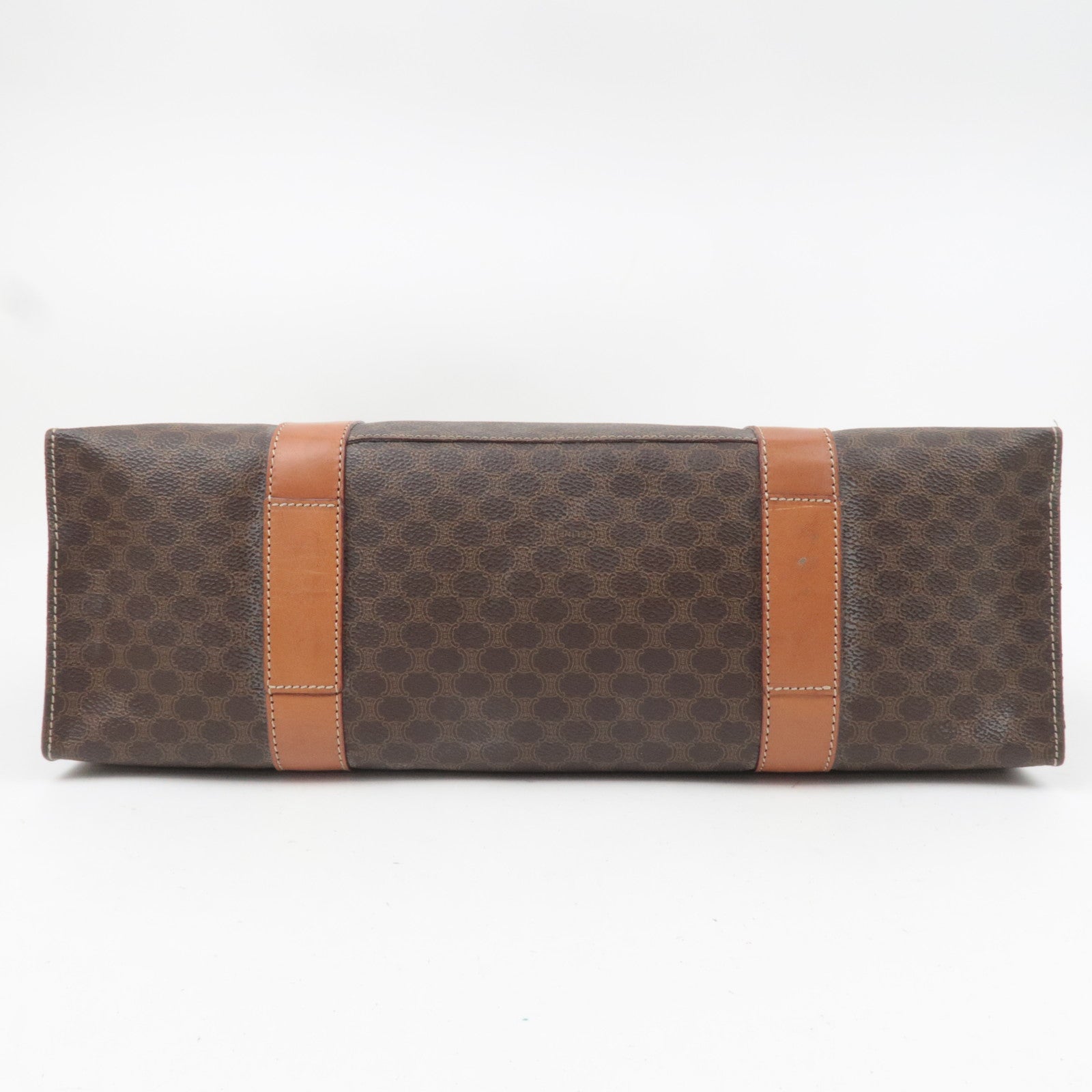 CELINE Macadam PVC Leather Tote Bag Brown