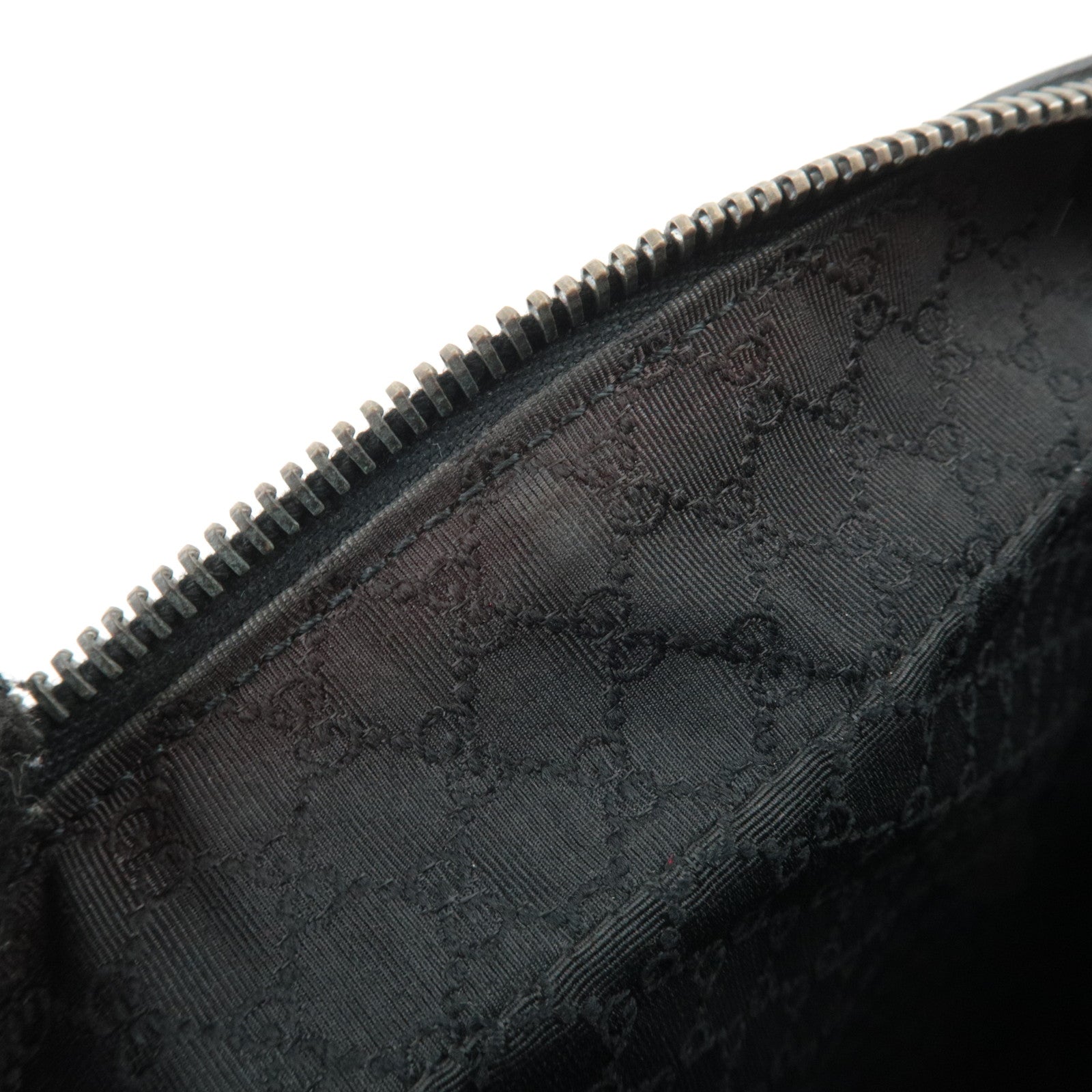 GUCCI Leather Shoulder Bag Black 002.1115