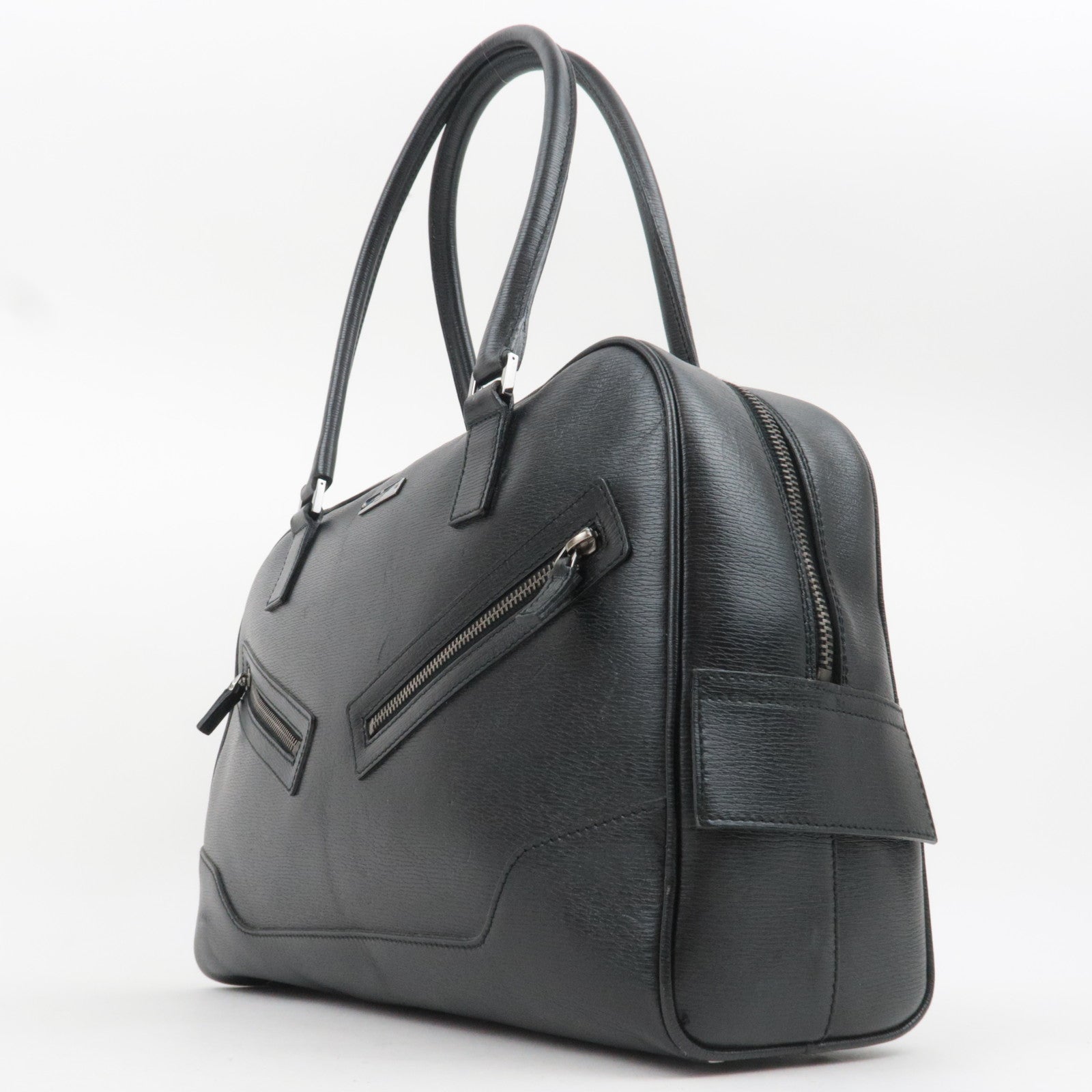 GUCCI Leather Shoulder Bag Black 002.1115
