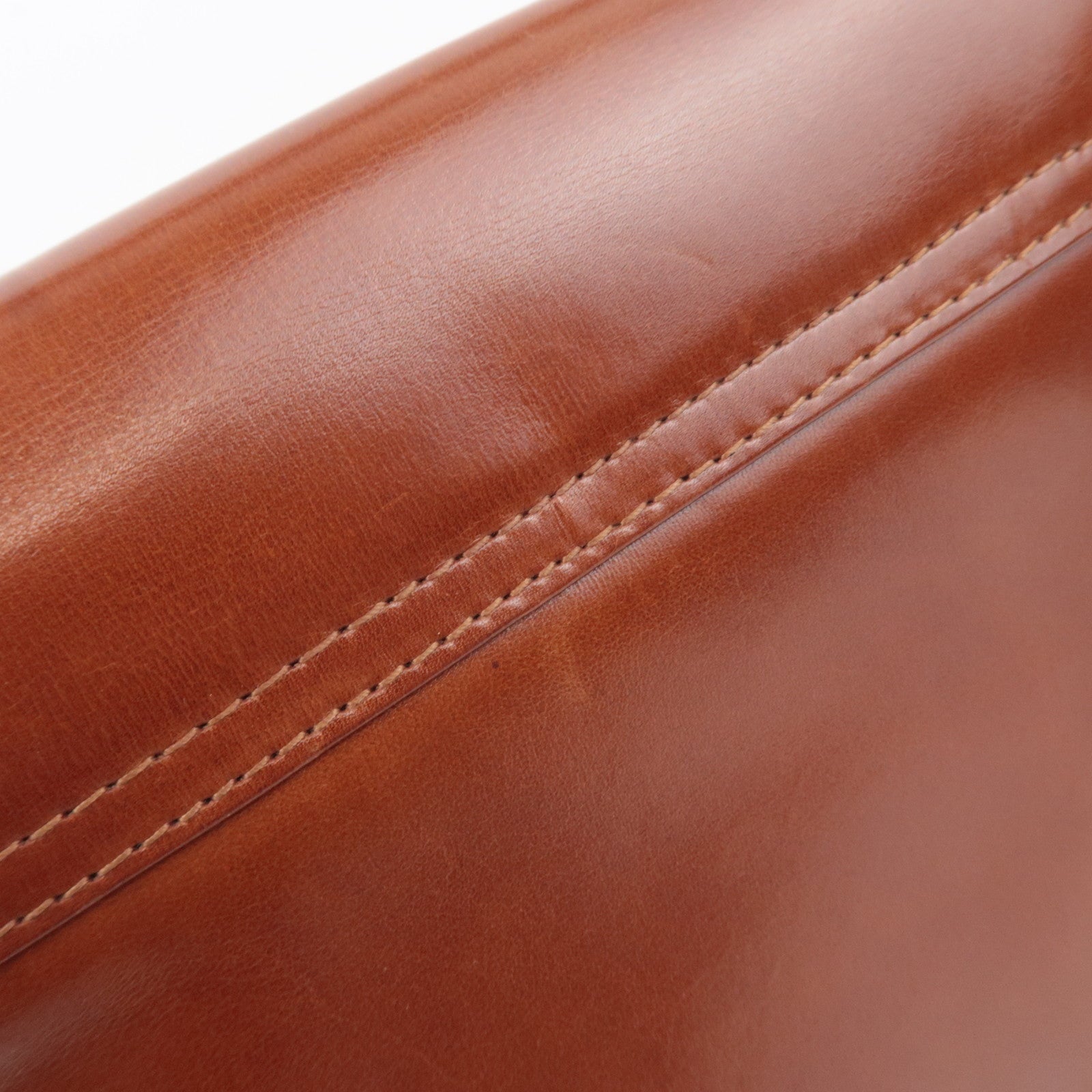 GUCCI Old Gucci Leather Shoulder Bag Brown