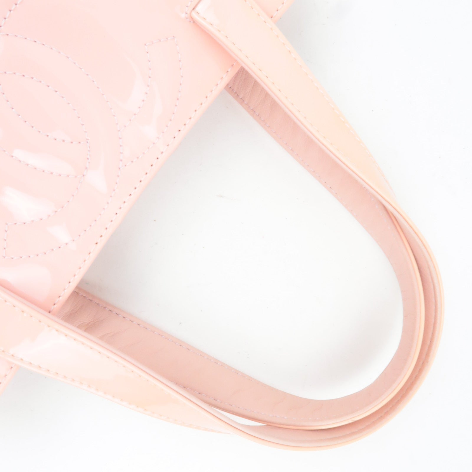 CHANEL Triple Coco Patent Tote Bag Pink A27117