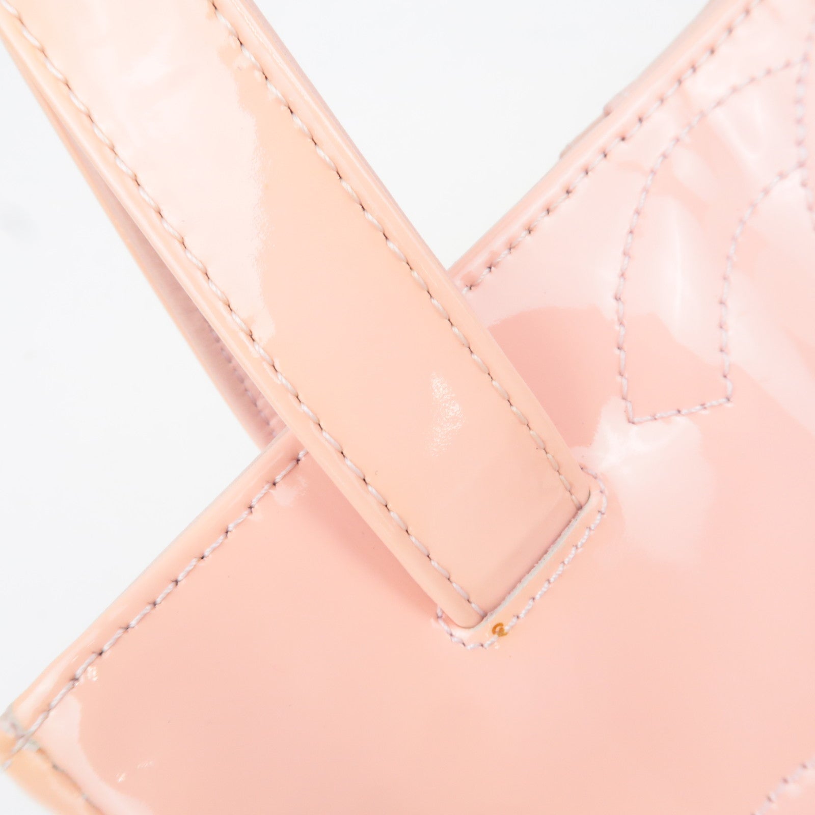 CHANEL Triple Coco Patent Tote Bag Pink A27117