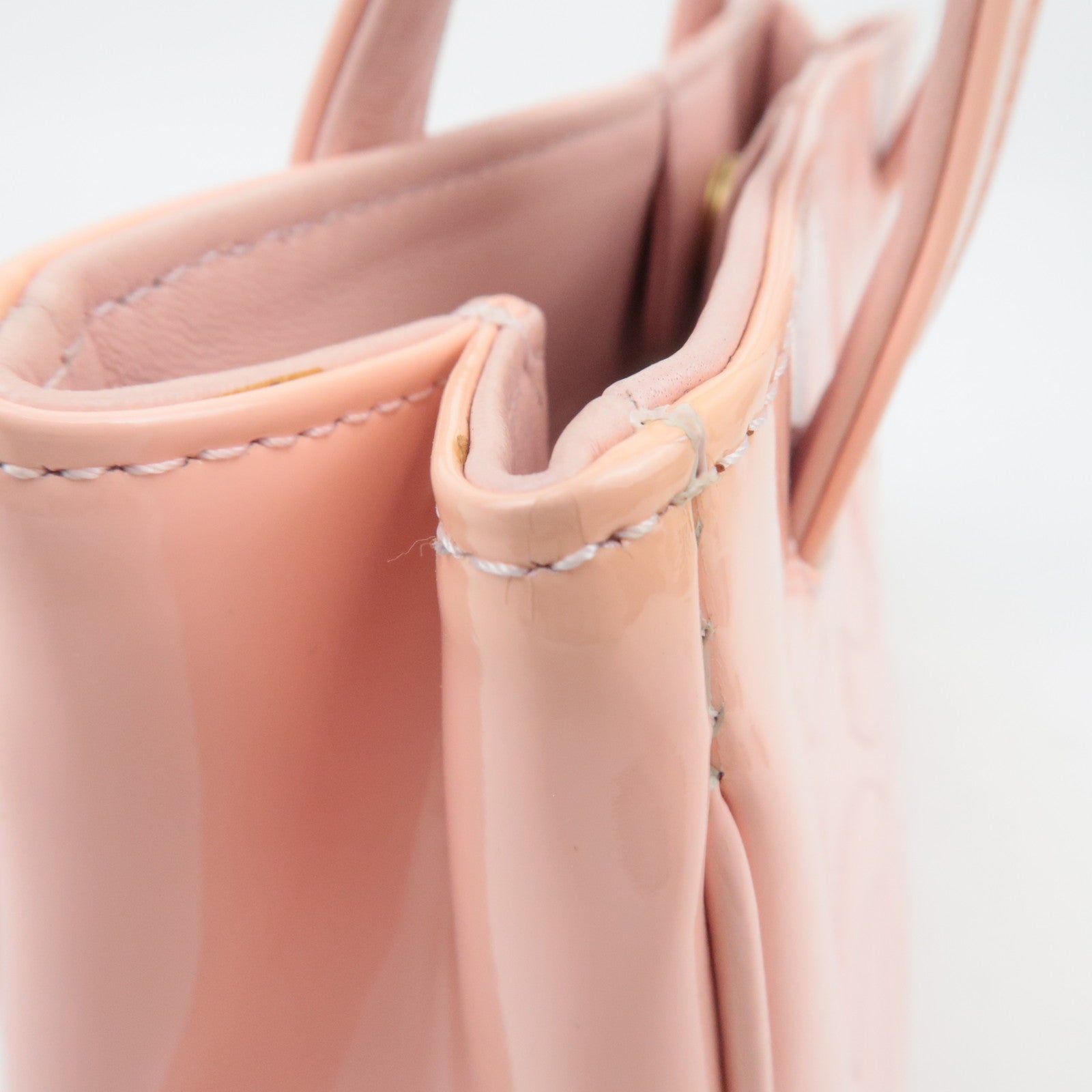 CHANEL Triple Coco Patent Tote Bag Pink A27117
