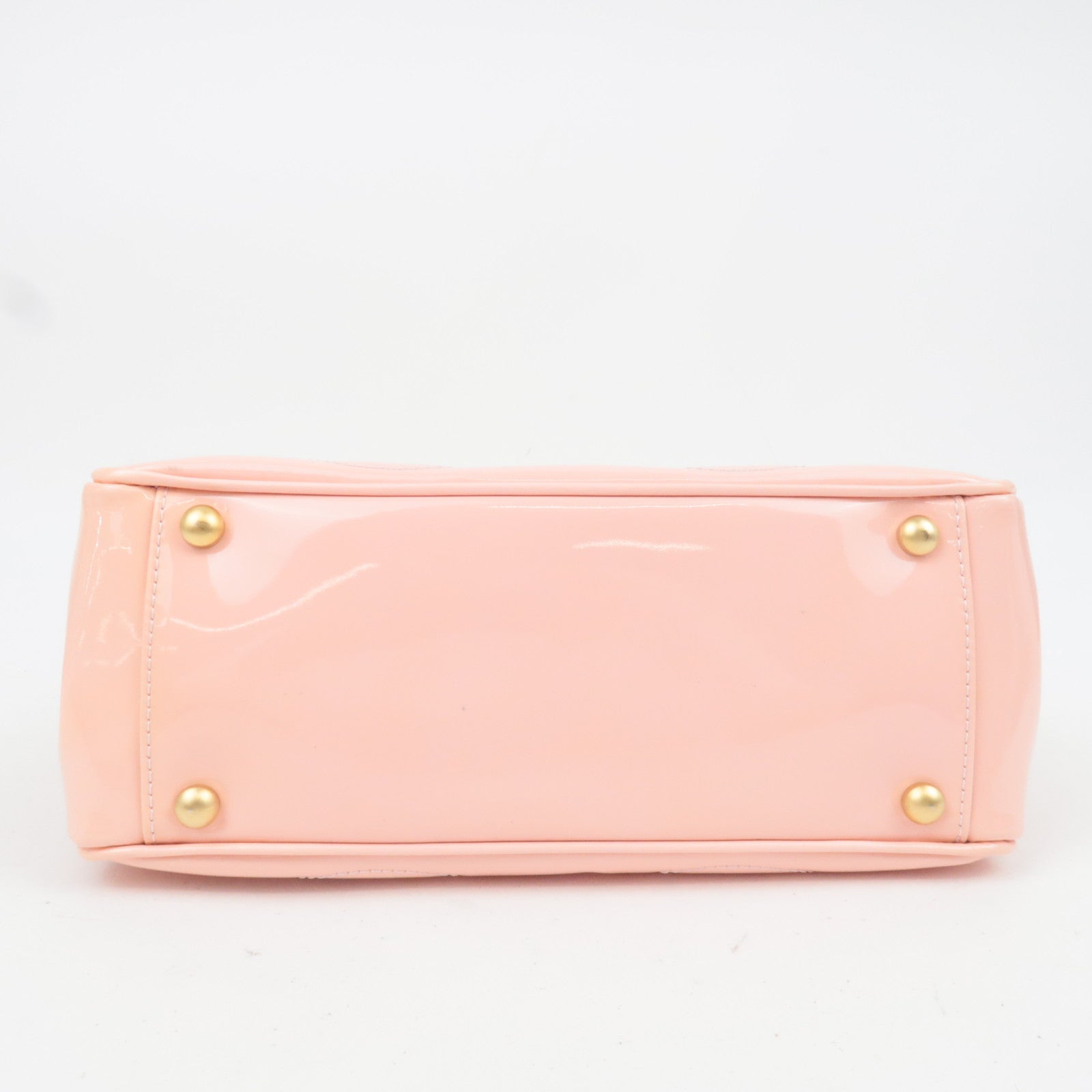 CHANEL Triple Coco Patent Tote Bag Pink A27117