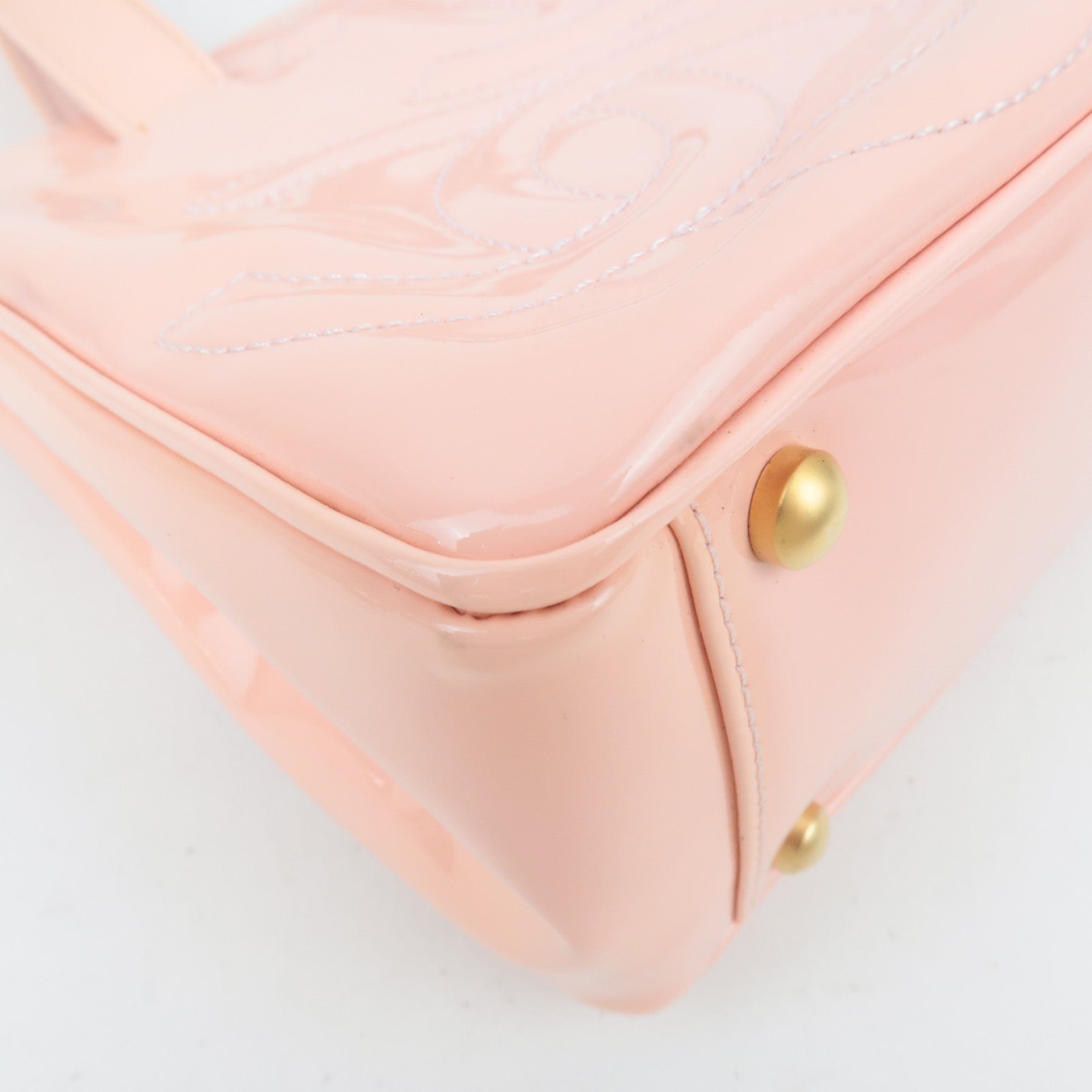 CHANEL Triple Coco Patent Tote Bag Pink A27117
