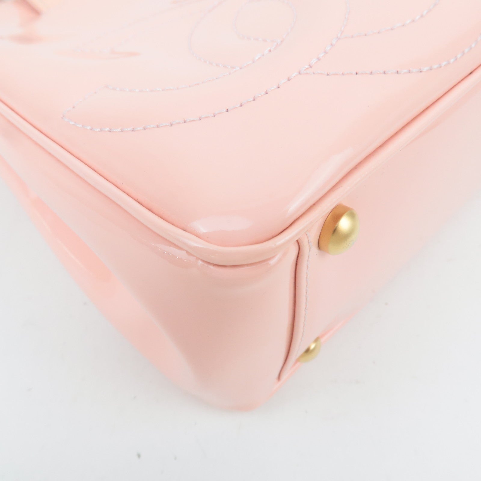 CHANEL Triple Coco Patent Tote Bag Pink A27117